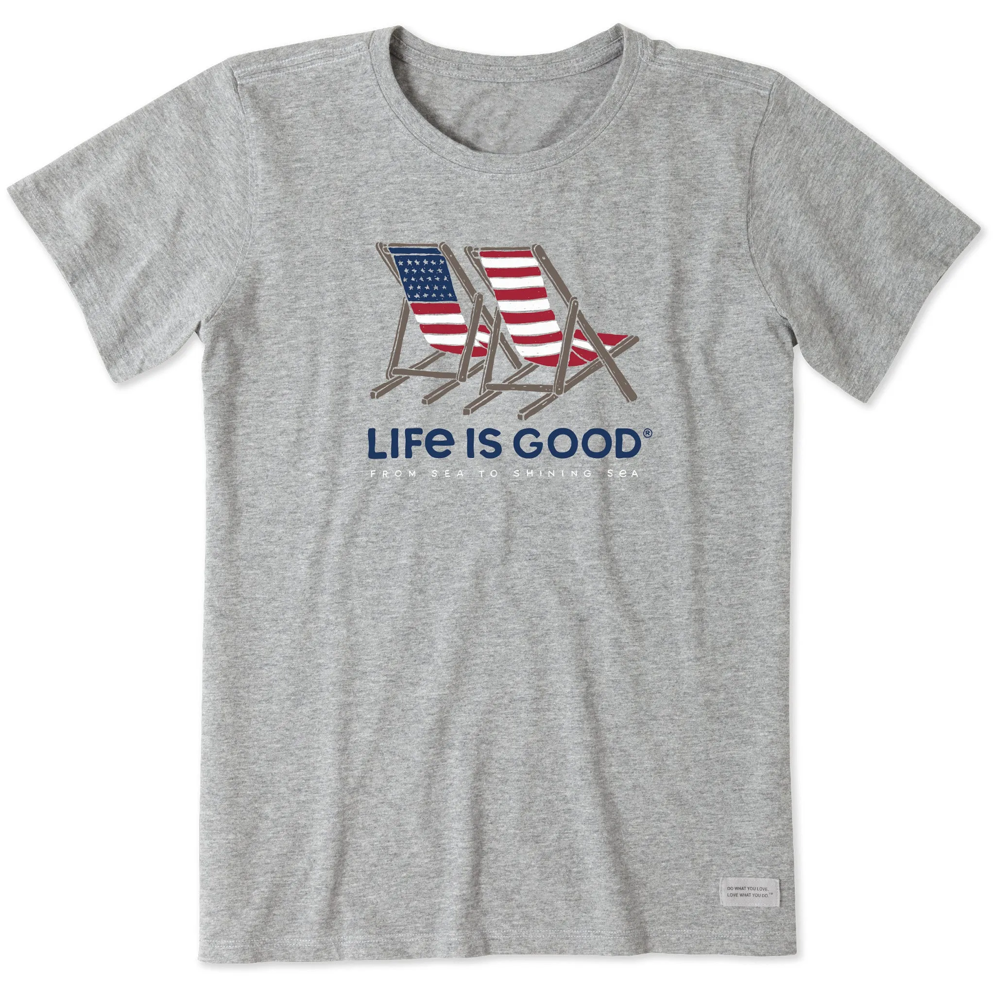 Women's Americana Beach Chairs Short Sleeve Crusher Tee Life is Good