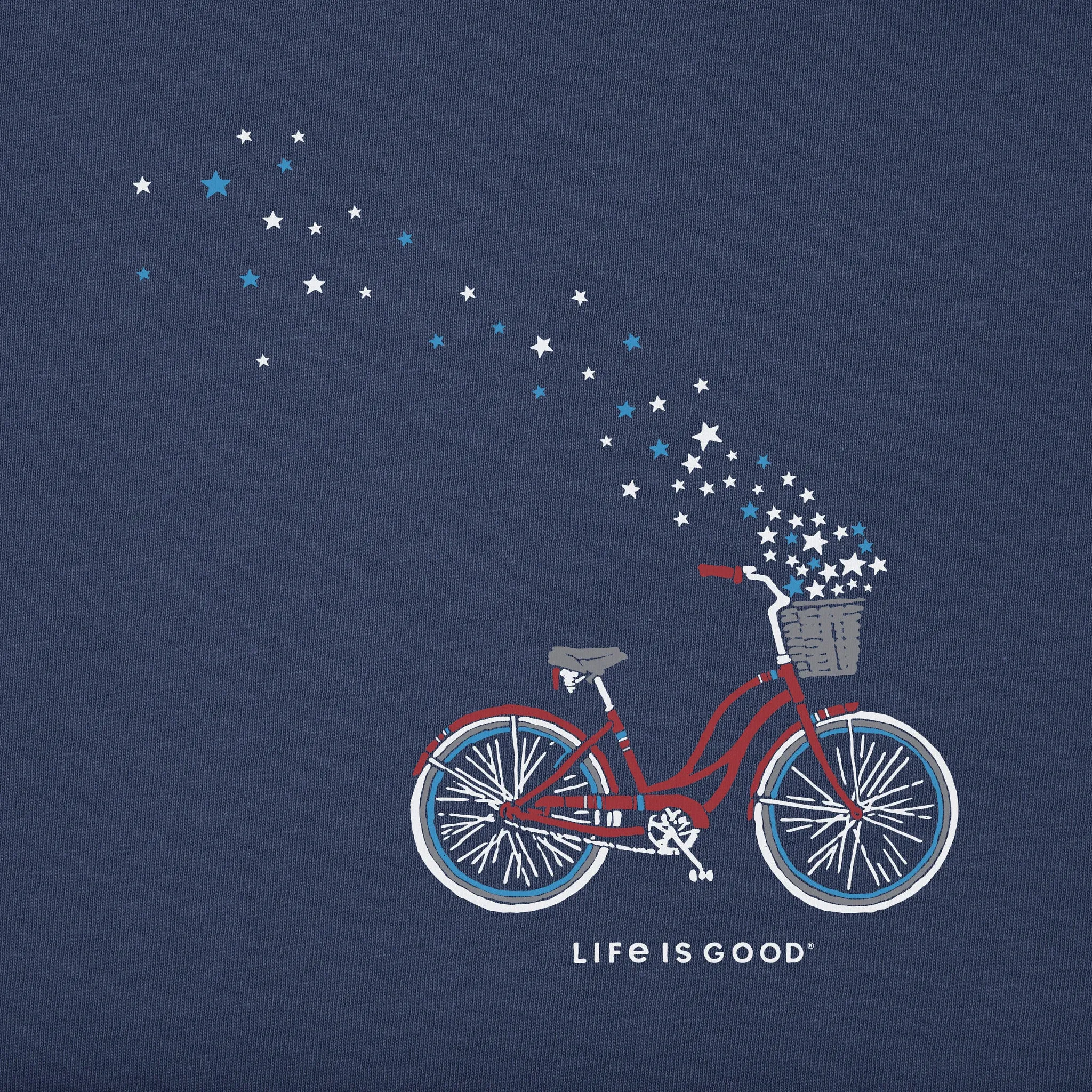 Women's Americana Bike Short Sleeve Crusher Vee Life is Good