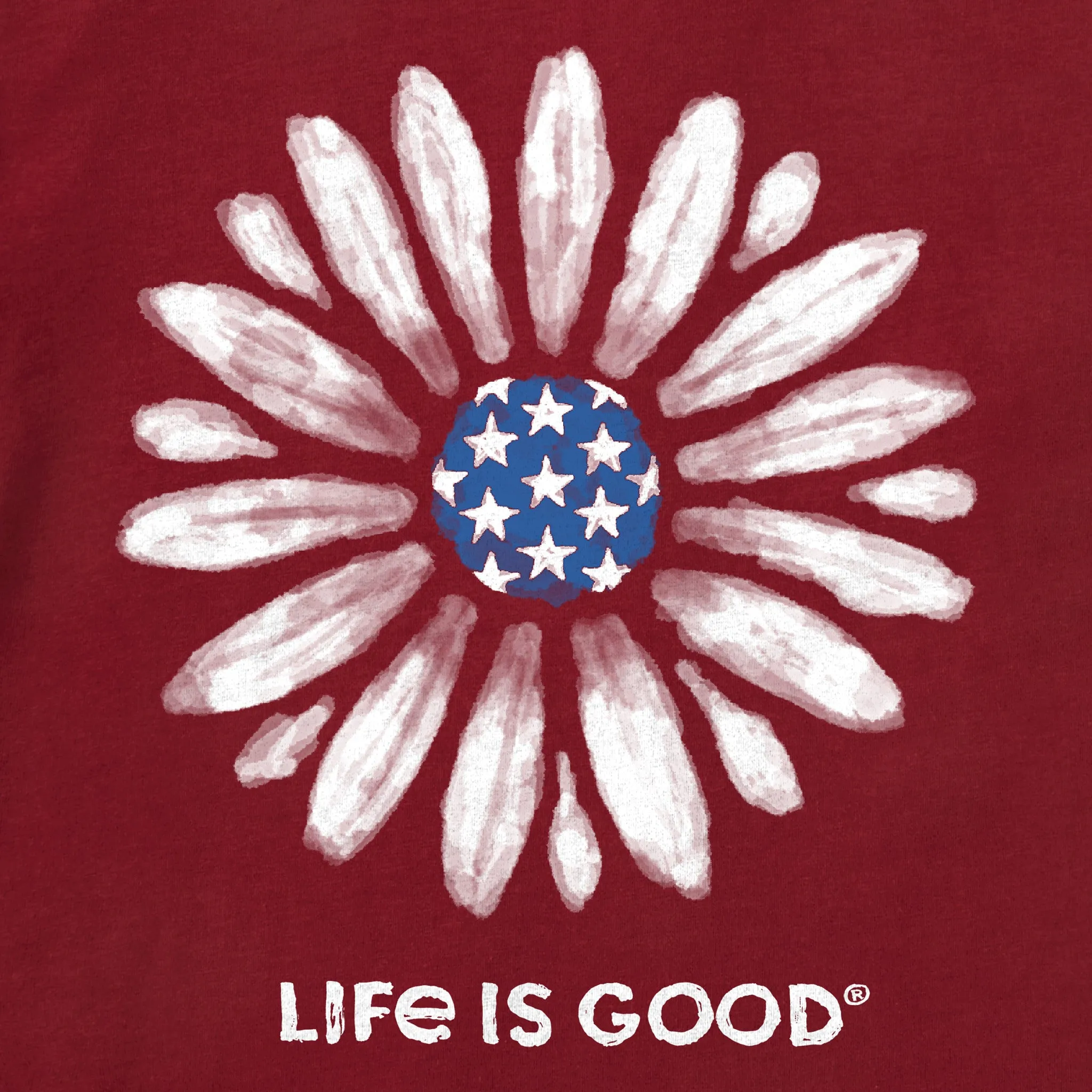 Women's Americana Daisy Short Sleeve Tee Life is Good
