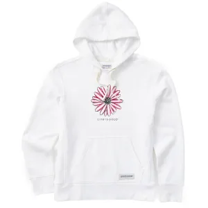 Women's Americana Hand Drawn Daisy Simply True Fleece Hoodie Life is Good