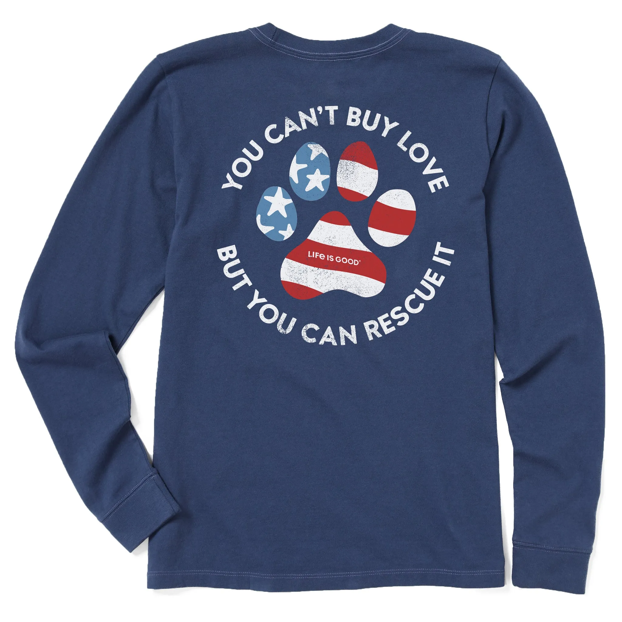 Women's Americana Rescue Paw Long Sleeve Crusher Tee Life is Good