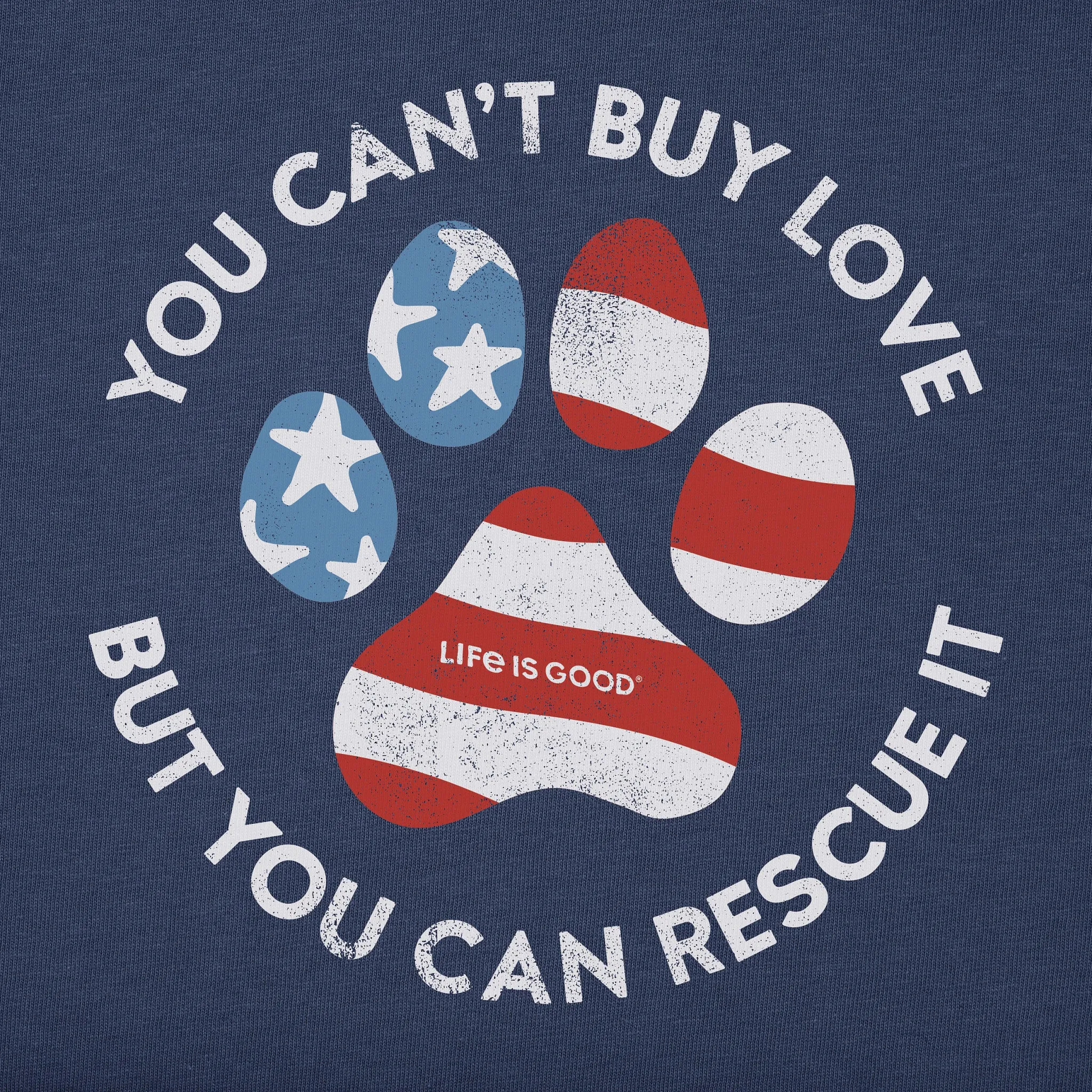 Women's Americana Rescue Paw Long Sleeve Crusher Tee Life is Good