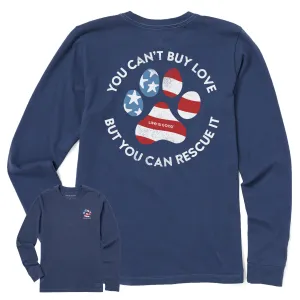 Women's Americana Rescue Paw Long Sleeve Crusher Tee Life is Good