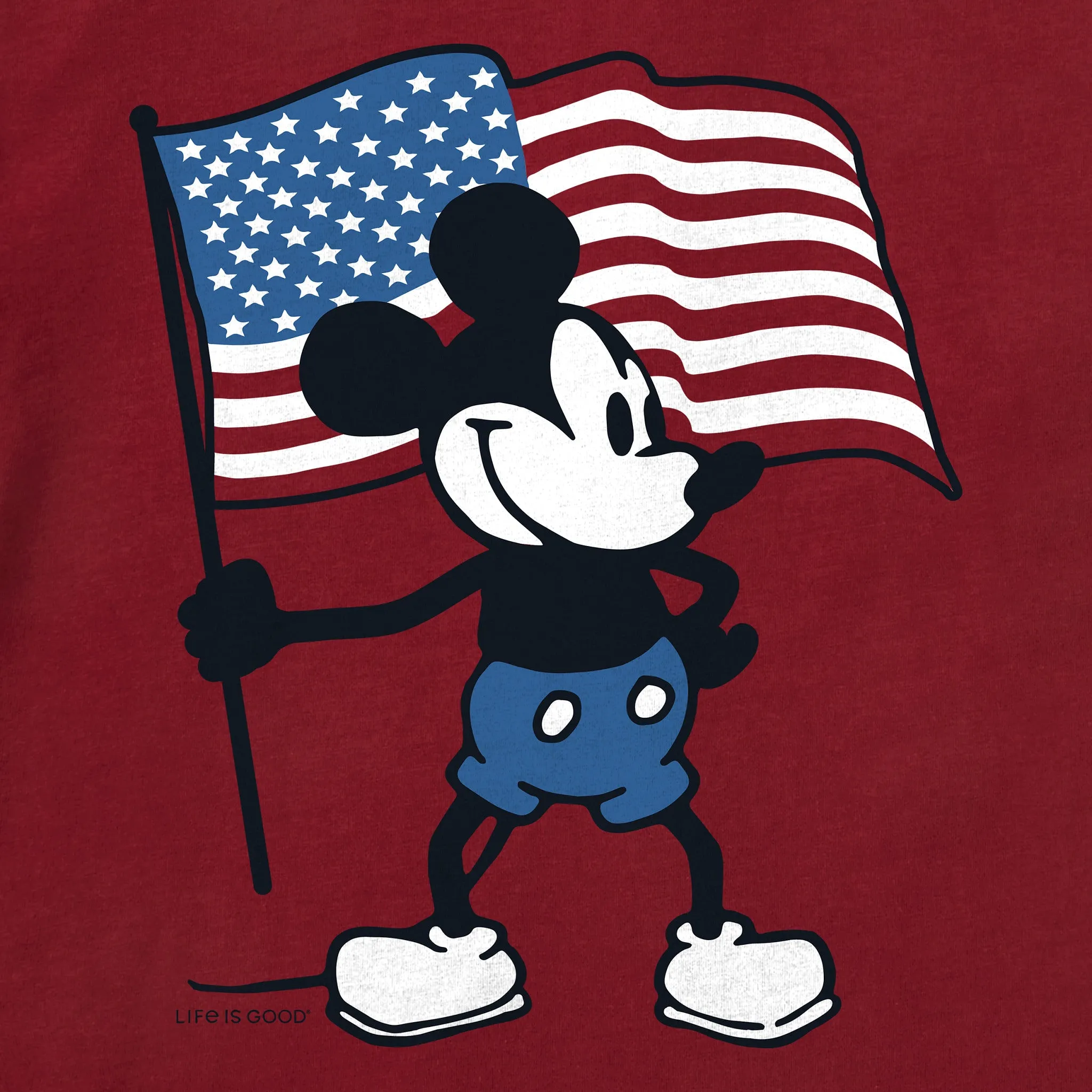 Women's Americana Steamboat Willie Short Sleeve Tee Life is Good