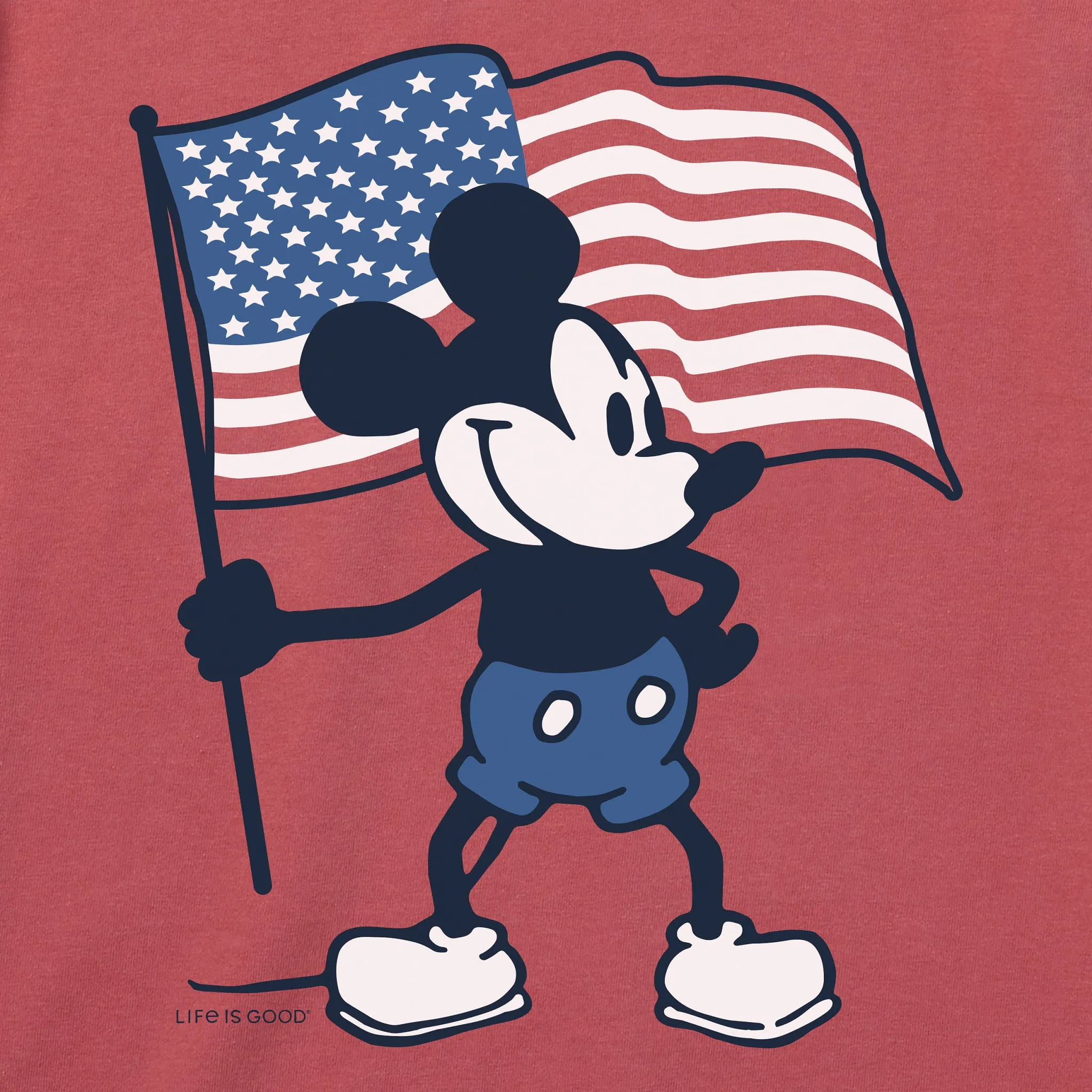 Women's Americana Steamboat Willie Short Sleeve Tee Life is Good