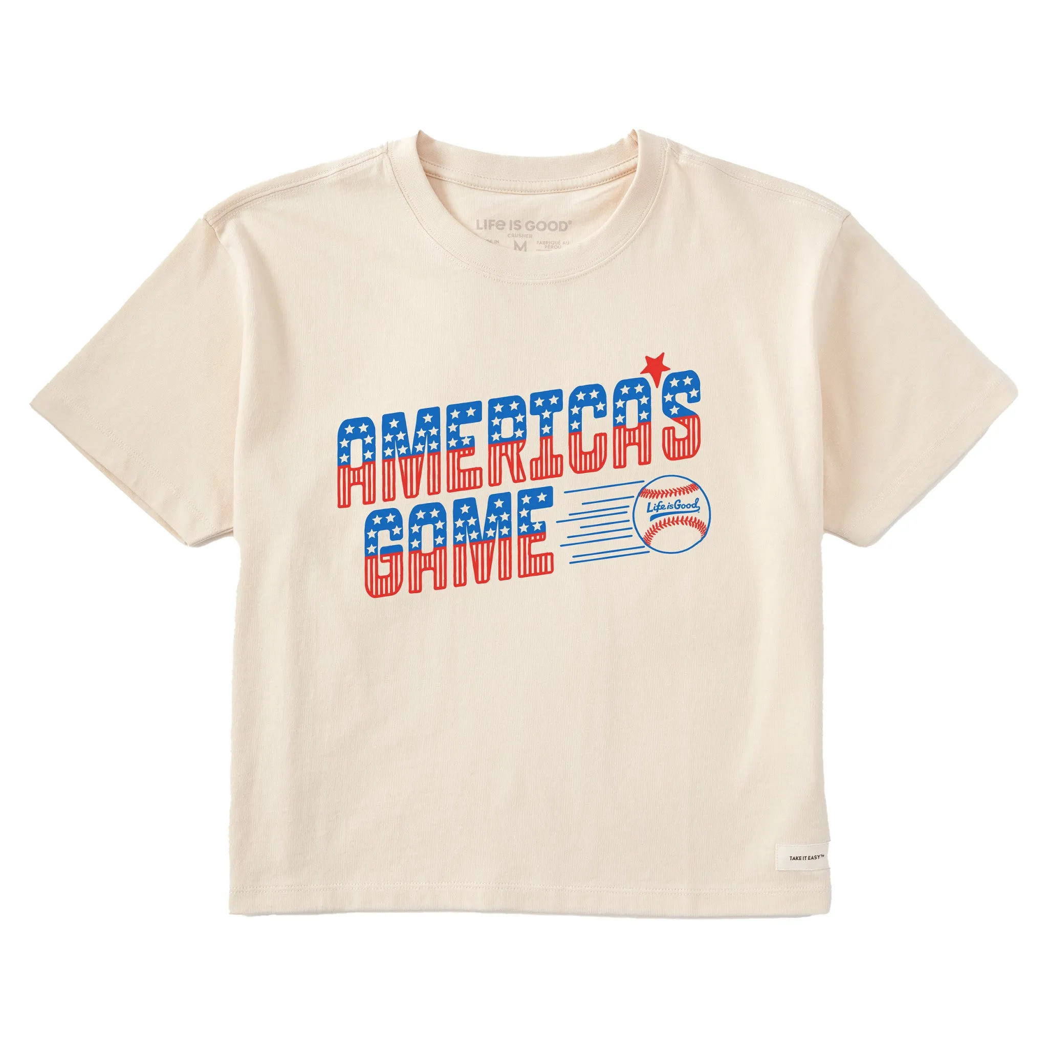 Women's America's Game Short Sleeve Crusher Boxy Tee Life is Good
