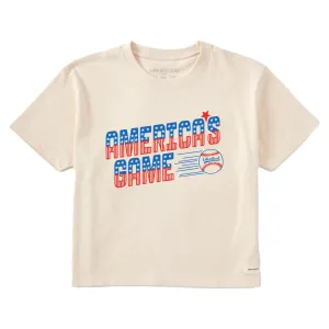 Women's America's Game Short Sleeve Crusher Boxy Tee Life is Good