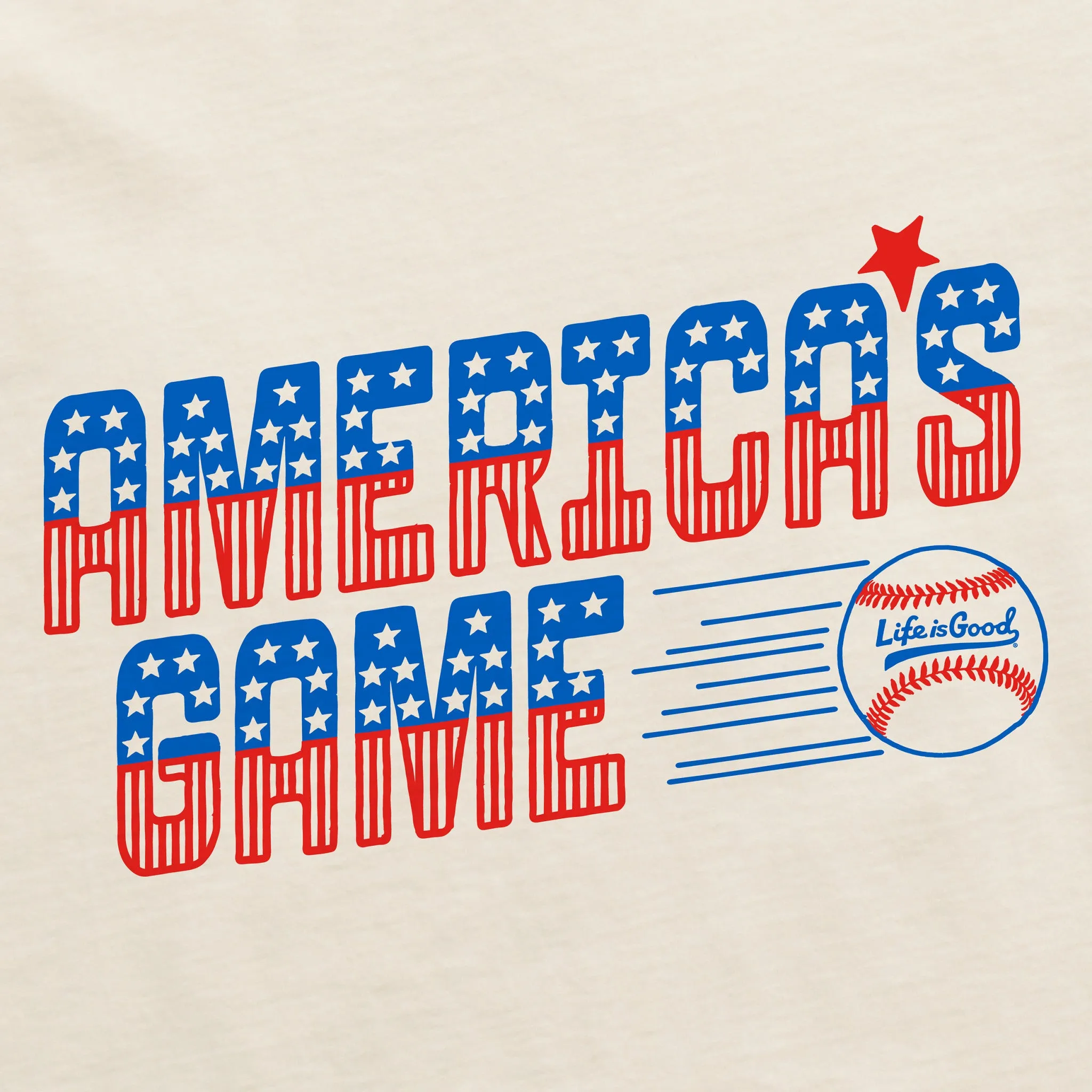 Women's America's Game Short Sleeve Crusher Boxy Tee Life is Good