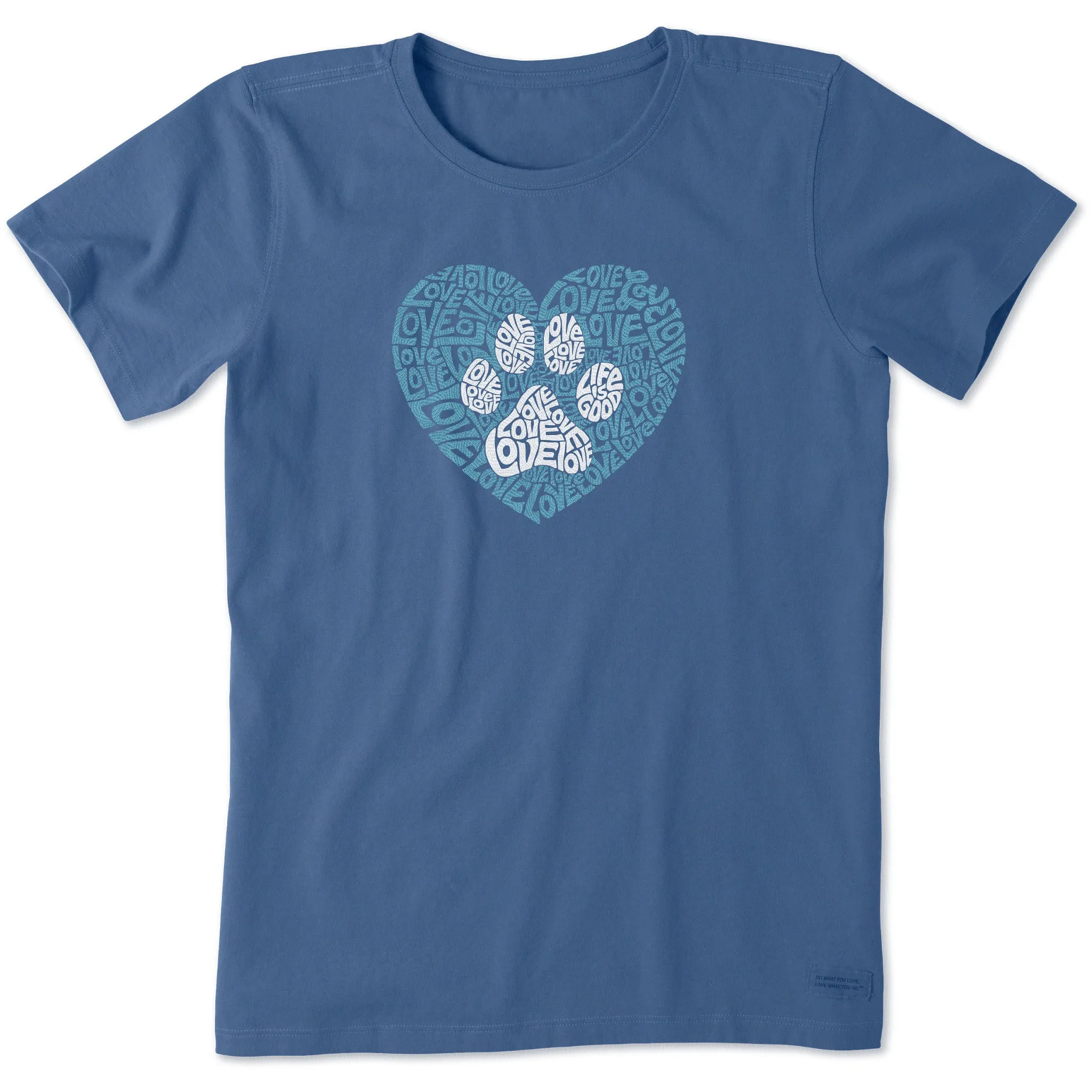 Women's Animal Heart Short Sleeve Crusher Tee Life is Good