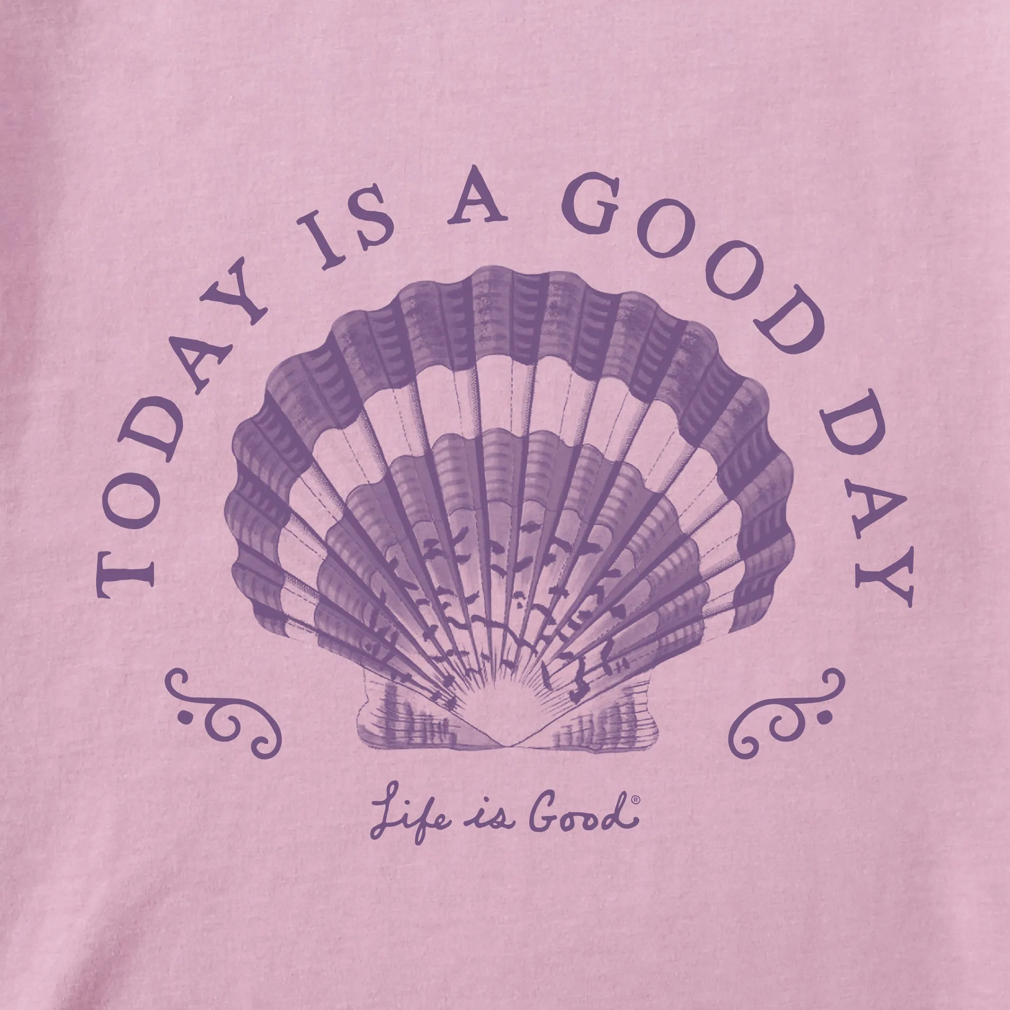 Women's Antique Good Day Shell Crusher Tank Life is Good