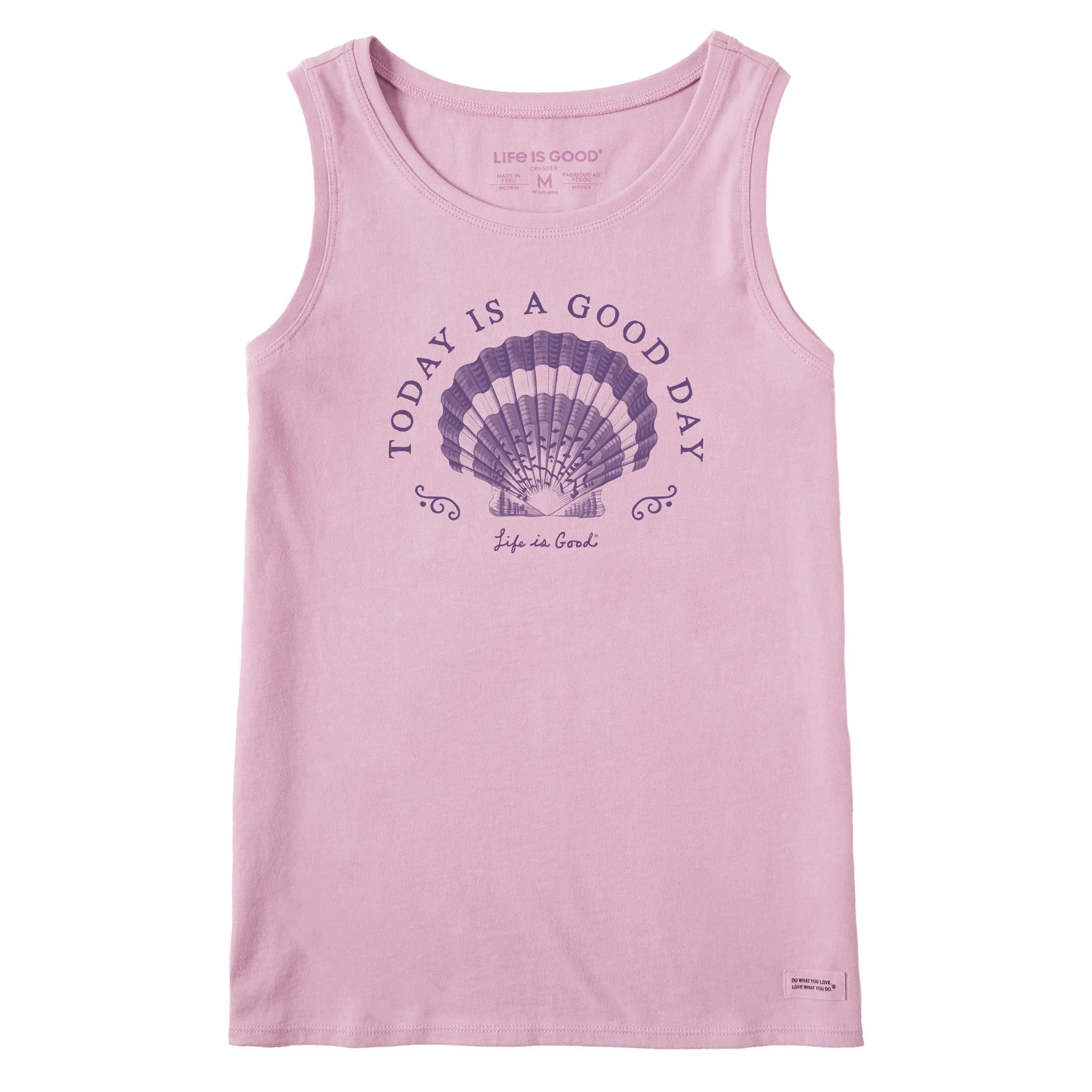 Women's Antique Good Day Shell Crusher Tank Life is Good
