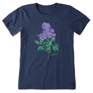 Women's Antique Lilac Painting Short Sleeve Crusher Tee Life is Good