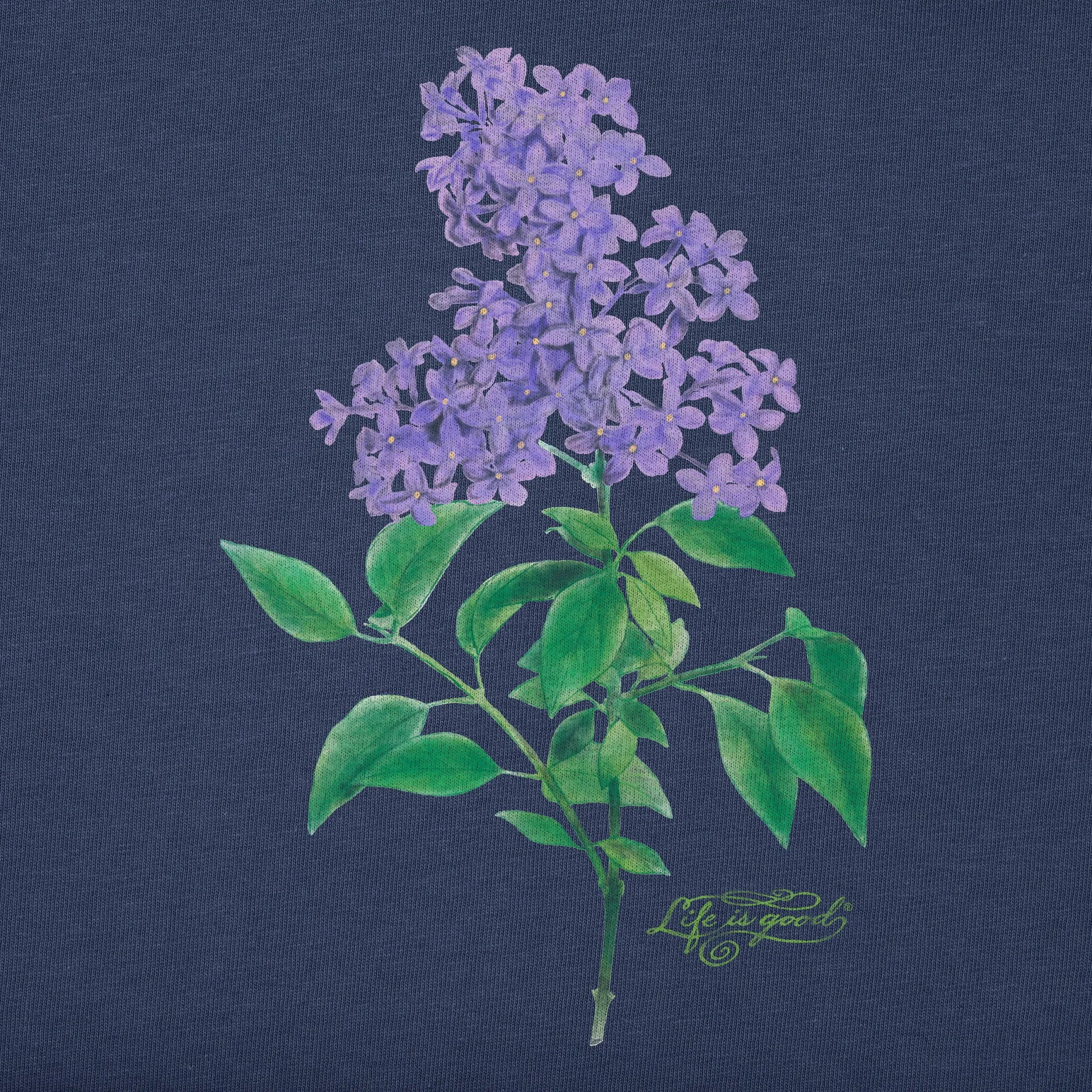Women's Antique Lilac Painting Short Sleeve Crusher Tee Life is Good
