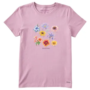Women's Antique Native Flowers Short Sleeve Tee Life is Good