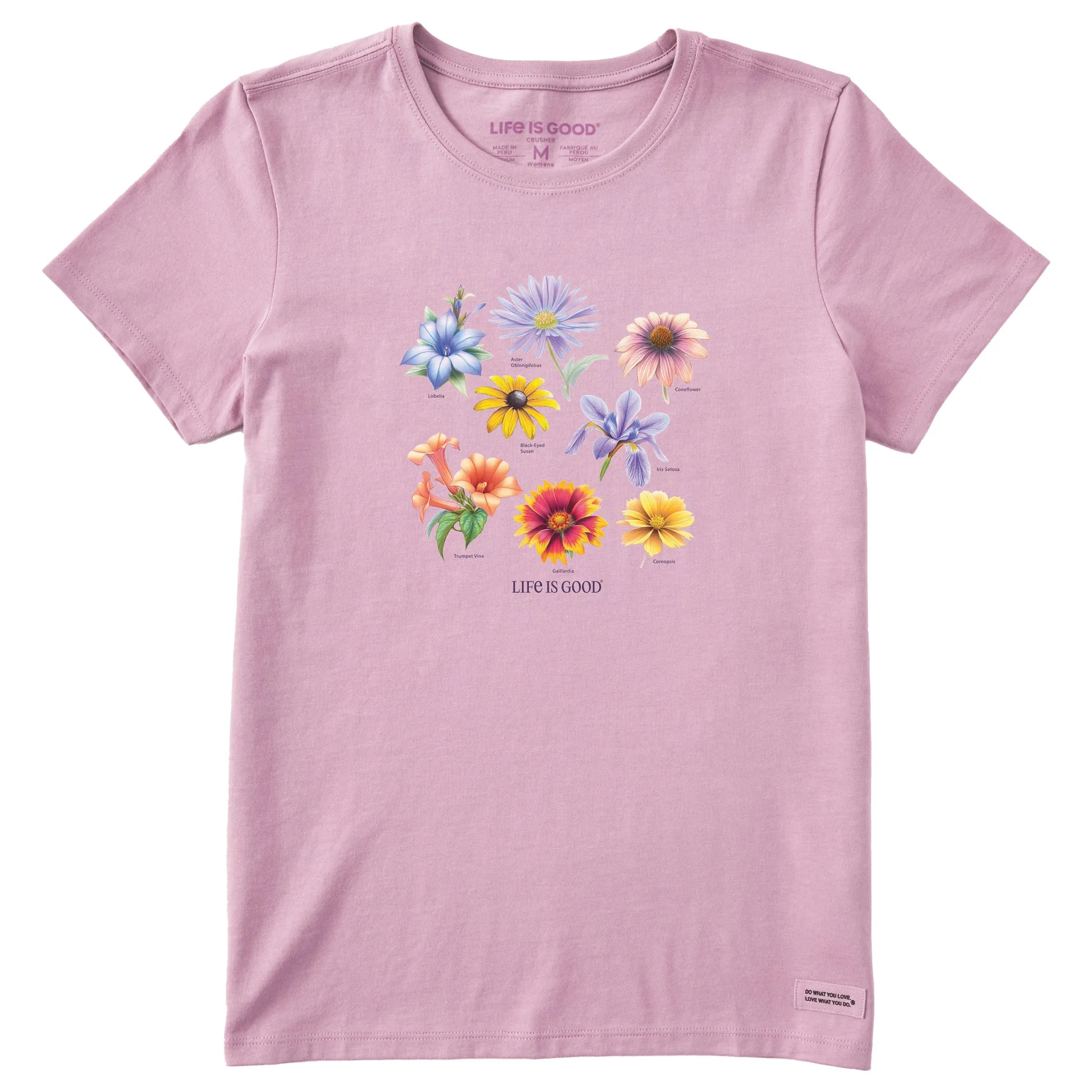 Women's Antique Native Flowers Short Sleeve Tee Life is Good