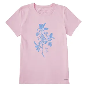 Women's Antique Plum Blossom Short Sleeve Tee Life is Good
