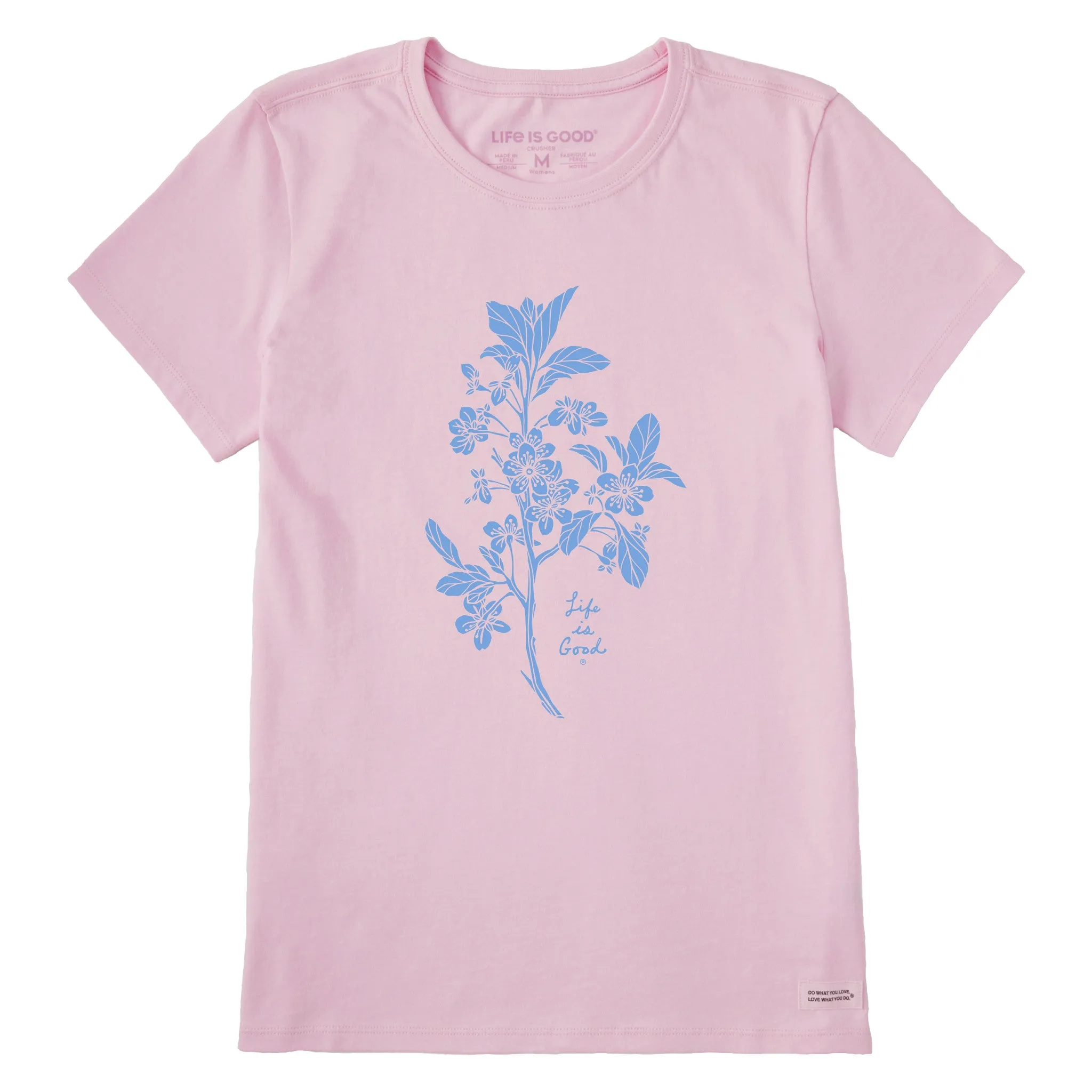 Women's Antique Plum Blossom Short Sleeve Tee Life is Good