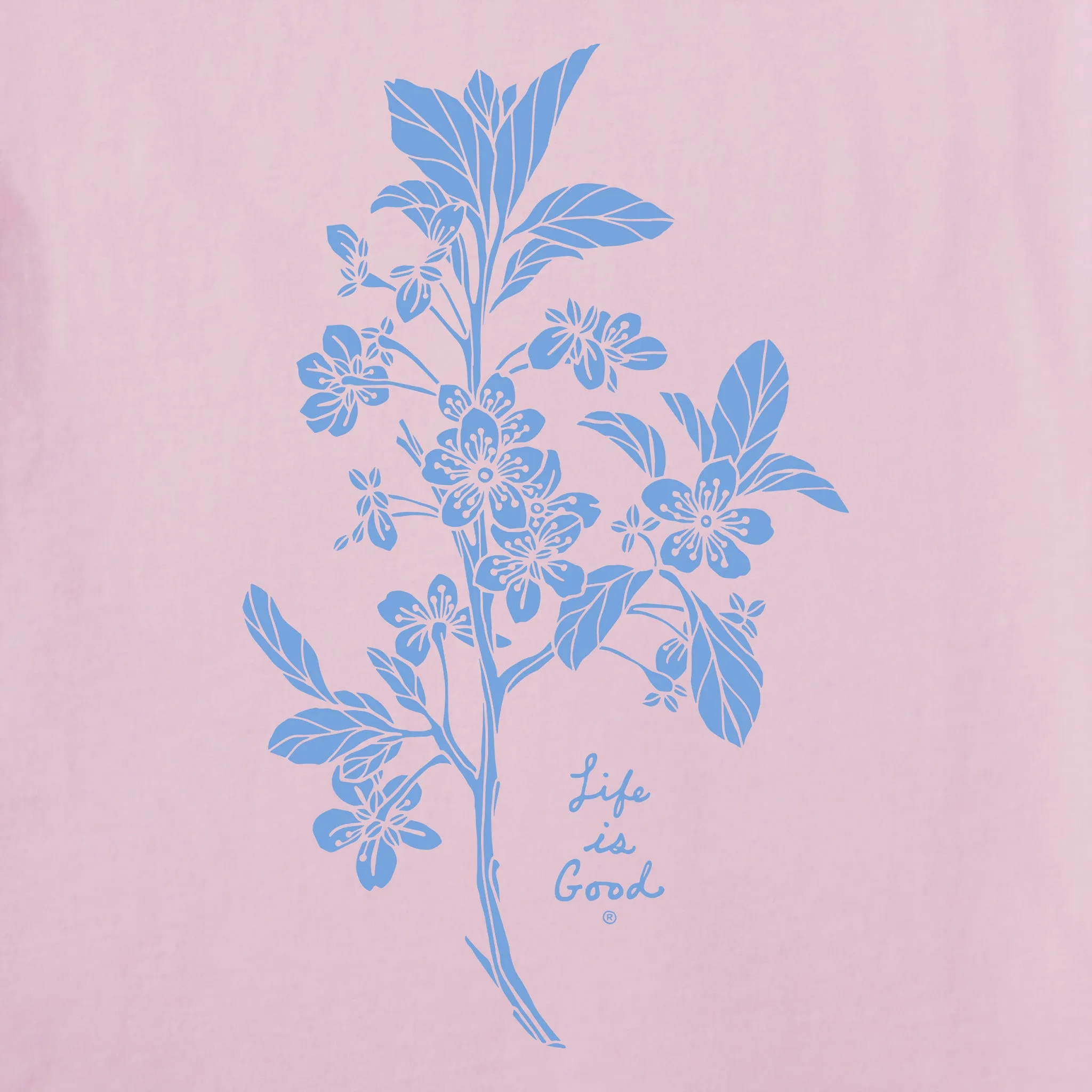 Women's Antique Plum Blossom Short Sleeve Tee Life is Good