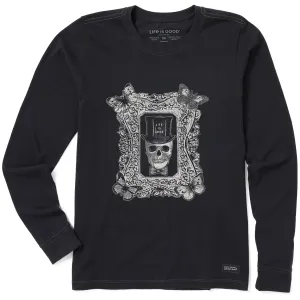 Women's Antique Treat Every Day Skull Long Sleeve Crusher Tee Life is Good