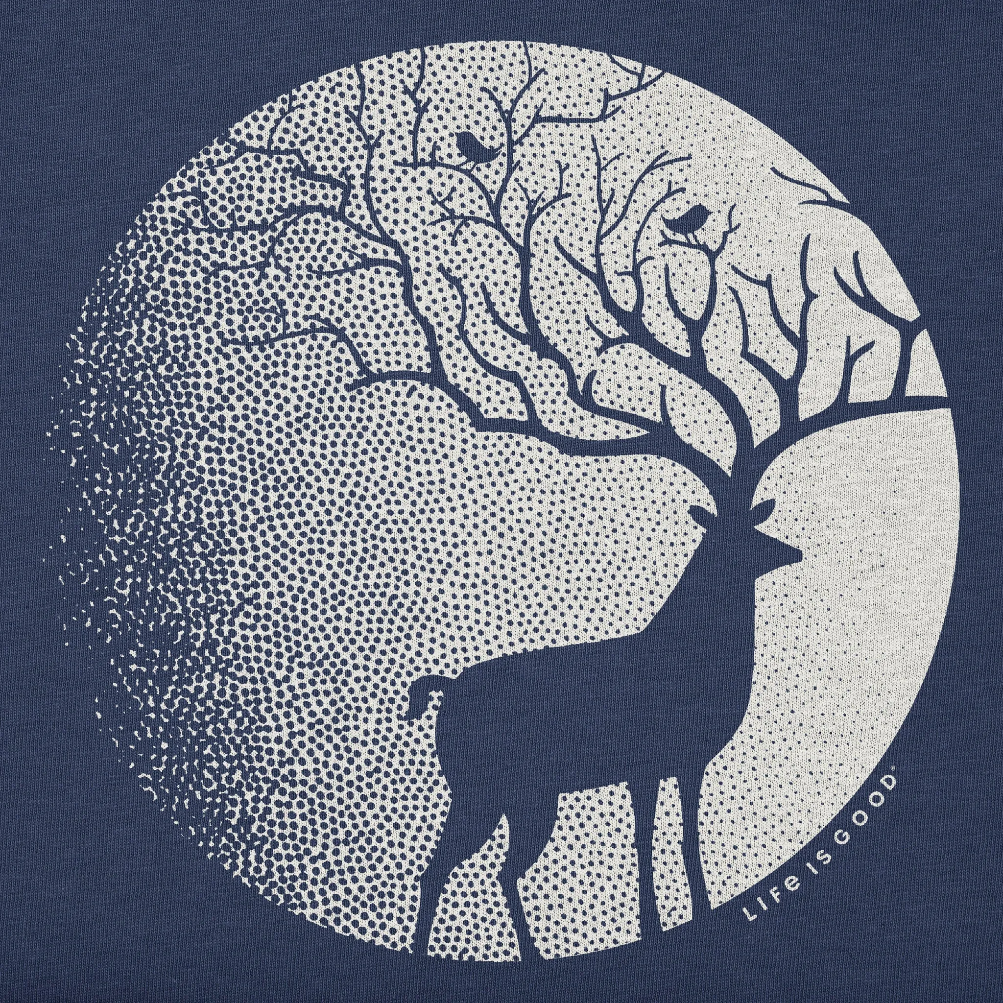 Women's Antlers in the Moonlight Short Sleeve Crusher Tee Life is Good