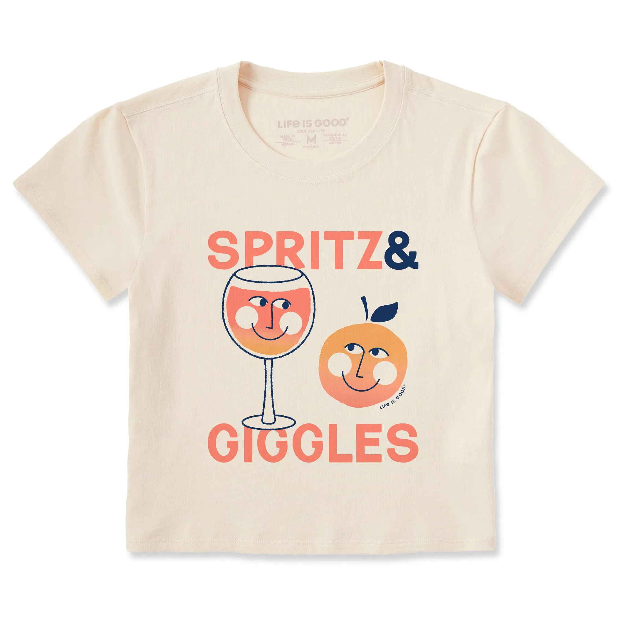 Women's Aperol Spritz and Giggles Crusher-LITE Shrunken Tee Life is Good