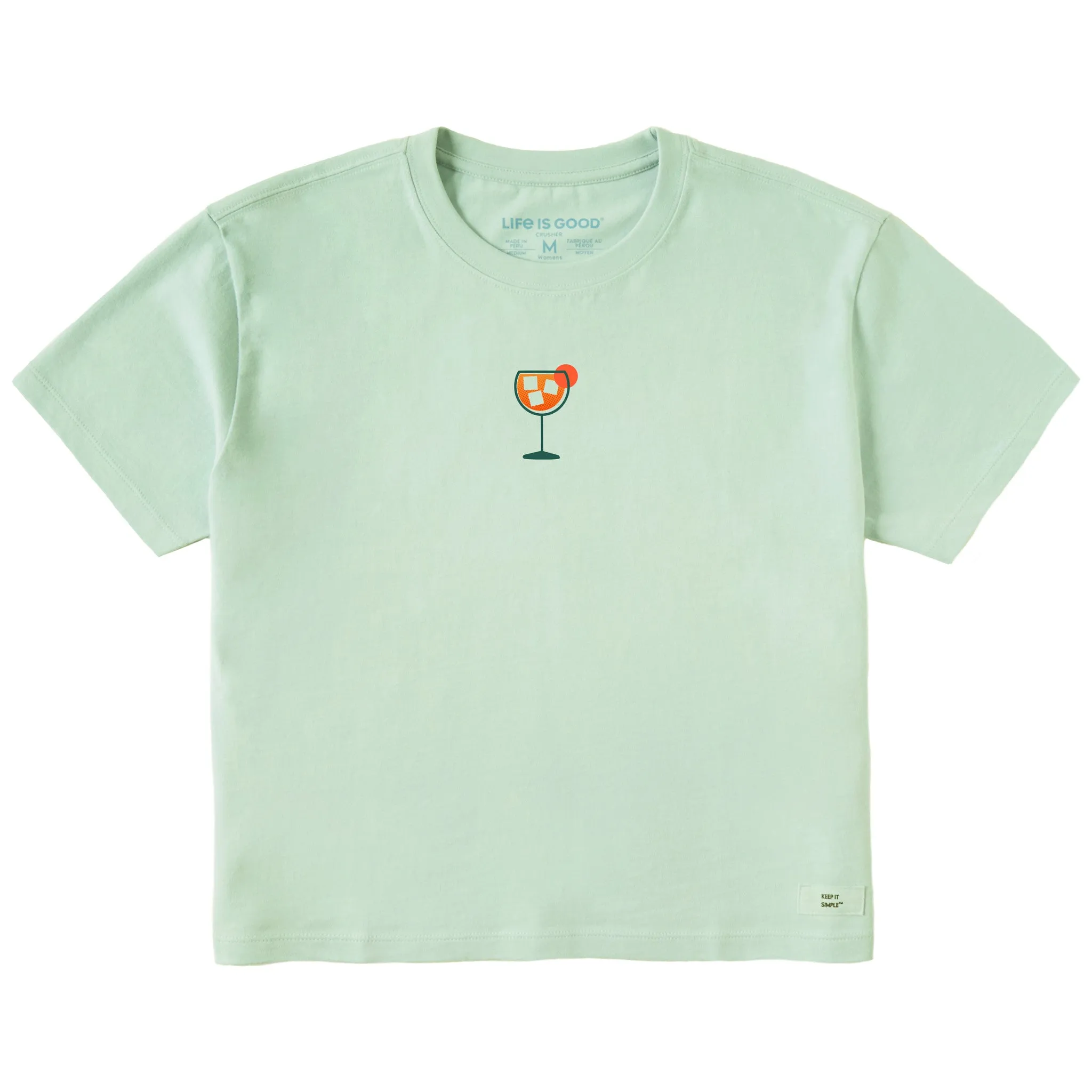 Women's Aperol Spritz Mini Short Sleeve Crusher Boxy Tee Life is Good