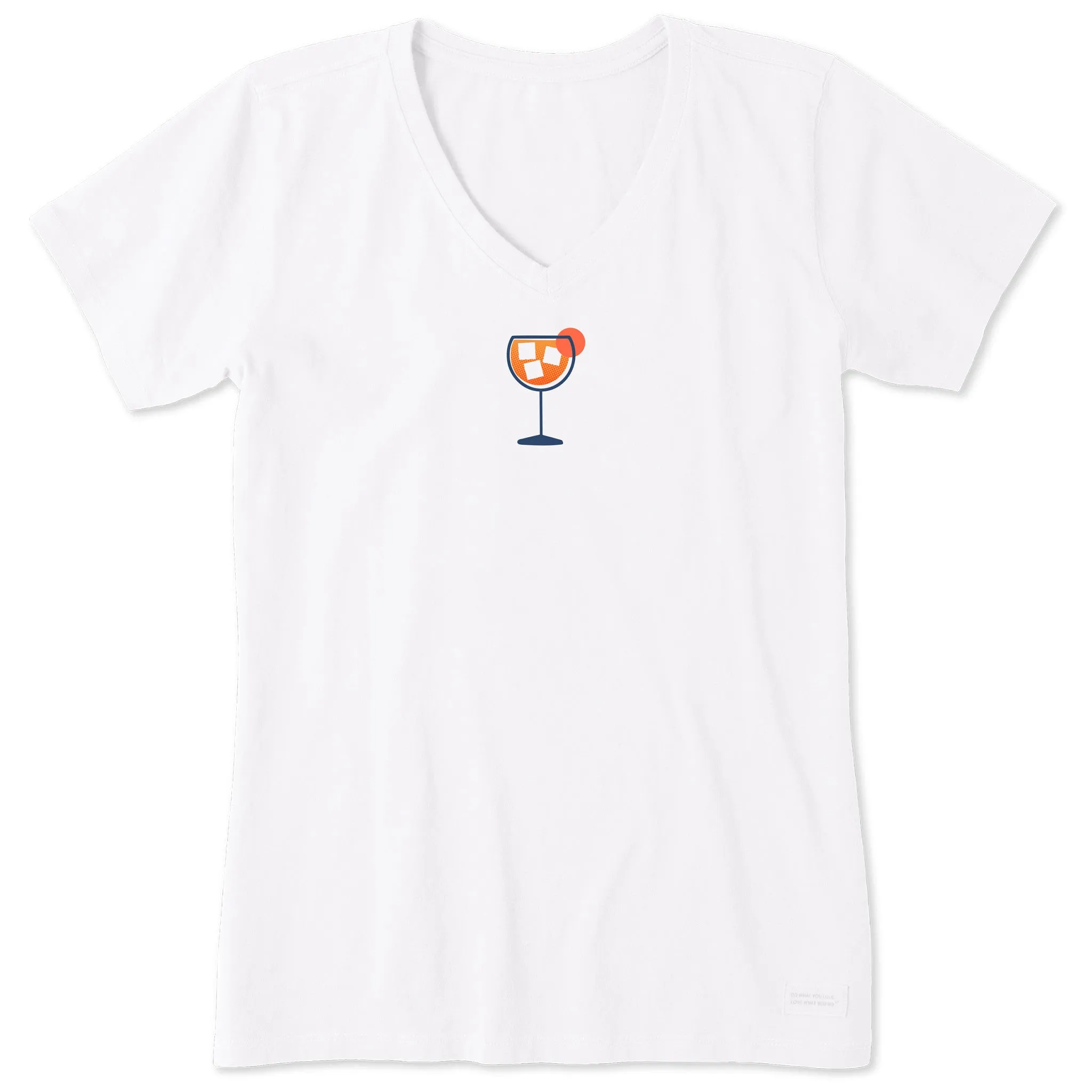 Women's Aperol Spritz Mini Short Sleeve Crusher Vee Life is Good