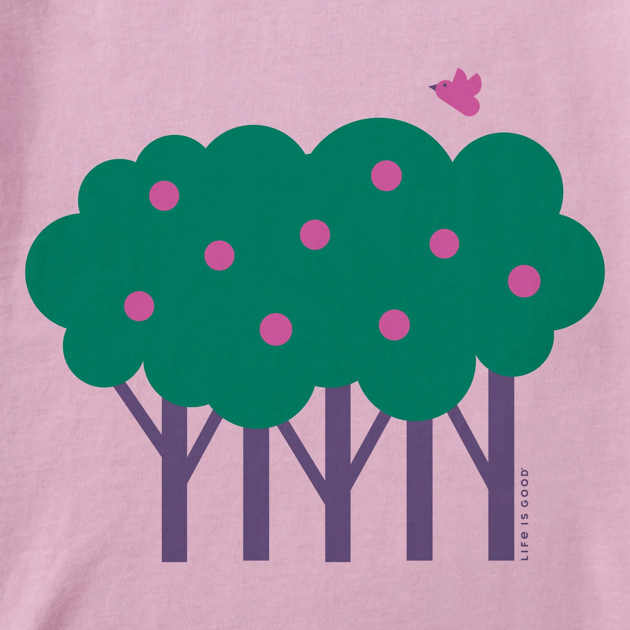 Women's Apple Tree Short Sleeve Crusher Tee Life is Good