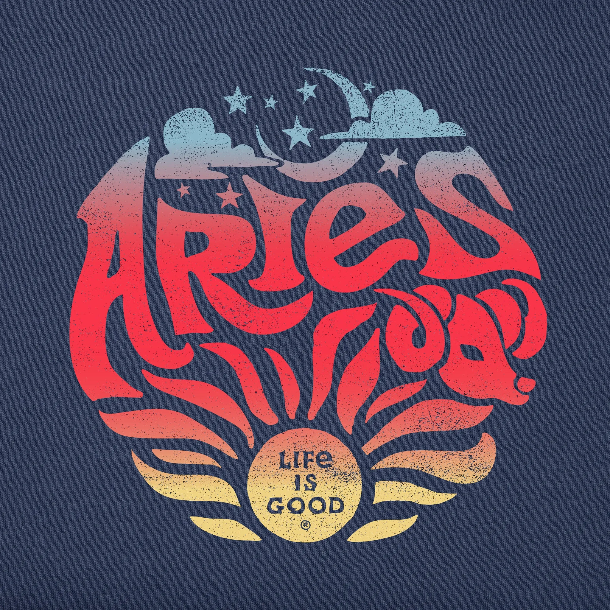 Women's Aries  Zodiac Vibes Short Sleeve Crusher Tee Life is Good