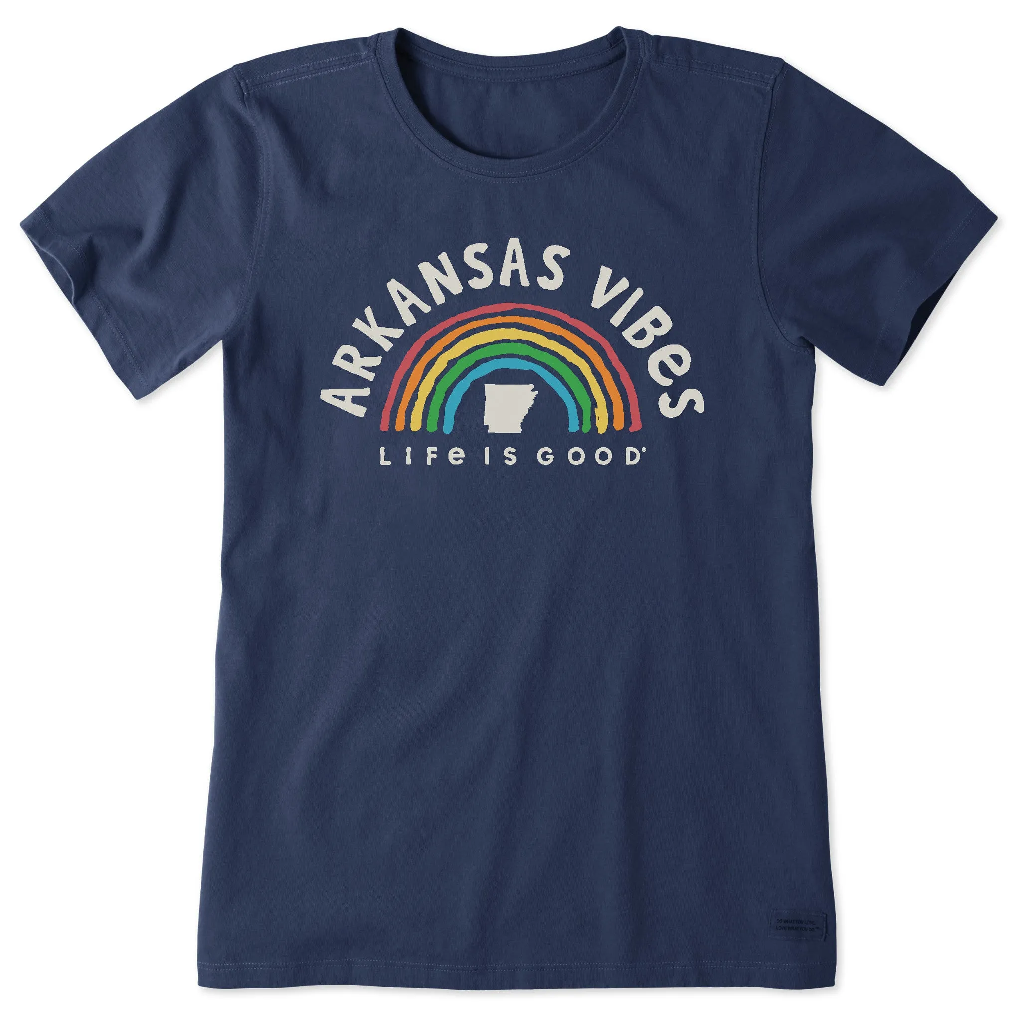 Women's Arkansas Rainbow Vibes Short Sleeve Crusher Tee Life is Good
