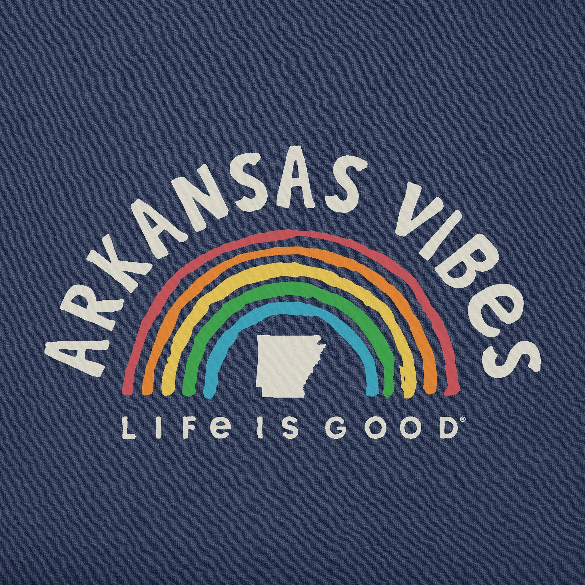 Women's Arkansas Rainbow Vibes Short Sleeve Crusher Tee Life is Good