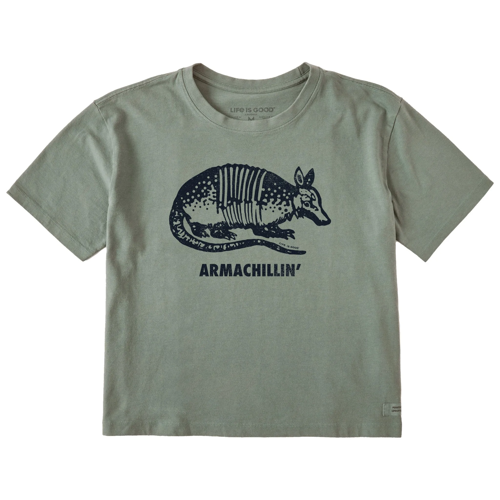 Women's Armadillo Short Sleeve Crusher Boxy Tee Life is Good