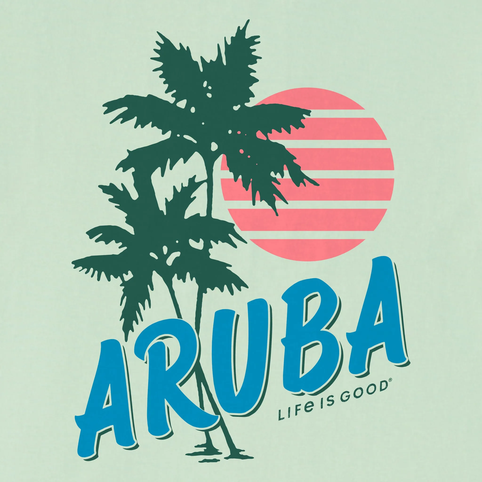 Women's Aruba Palms Short Sleeve Crusher Tee Life is Good