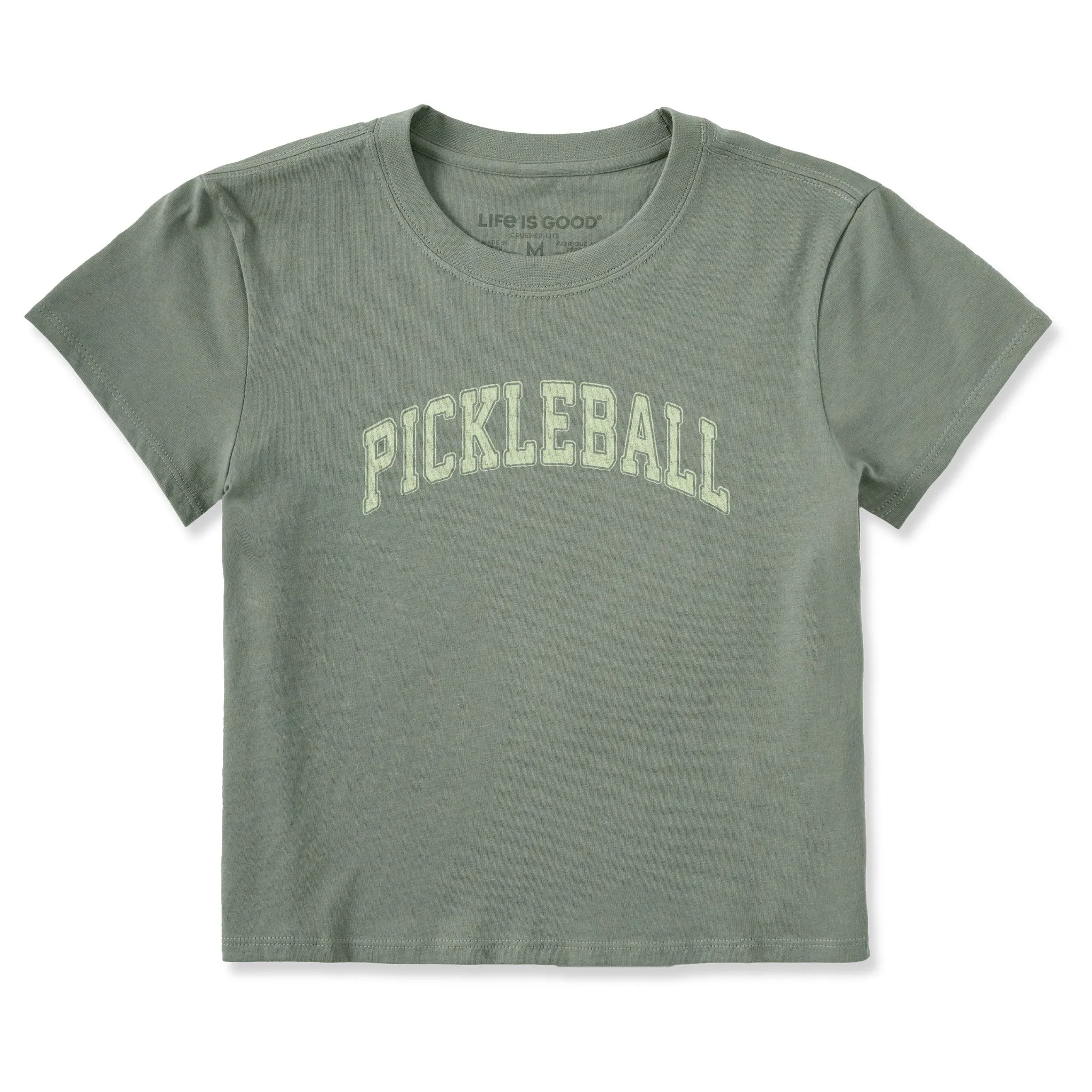 Women's Athletic Pickleball Crusher-LITE Shrunken Tee Life is Good