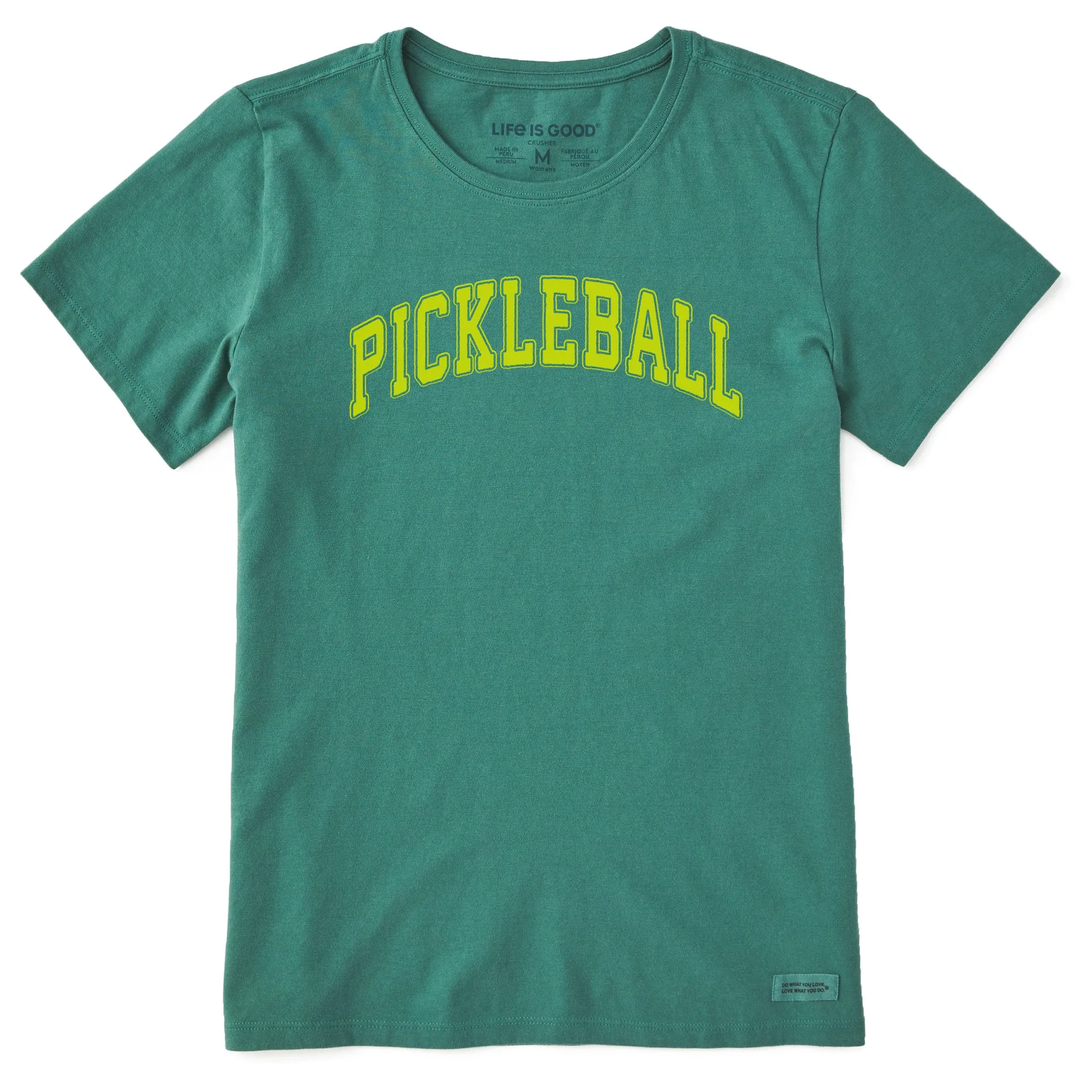 Women's Athletic Pickleball Short Sleeve Crusher Tee Life is Good