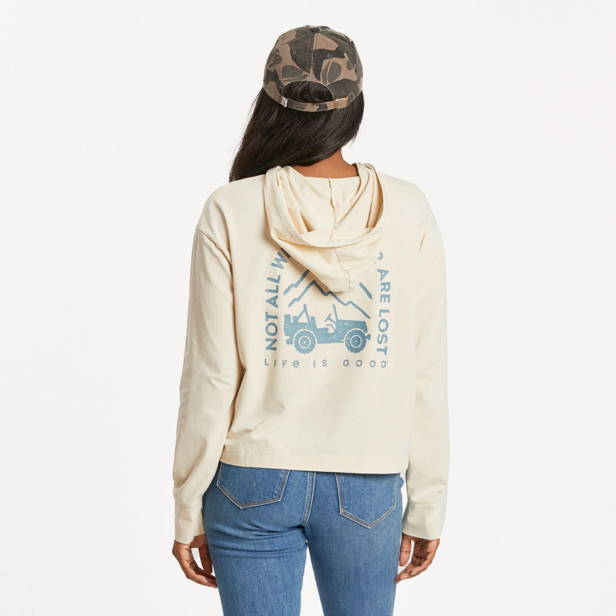 Women's ATV Wander Crusher-FLEX Boxy Hoodie Life is Good