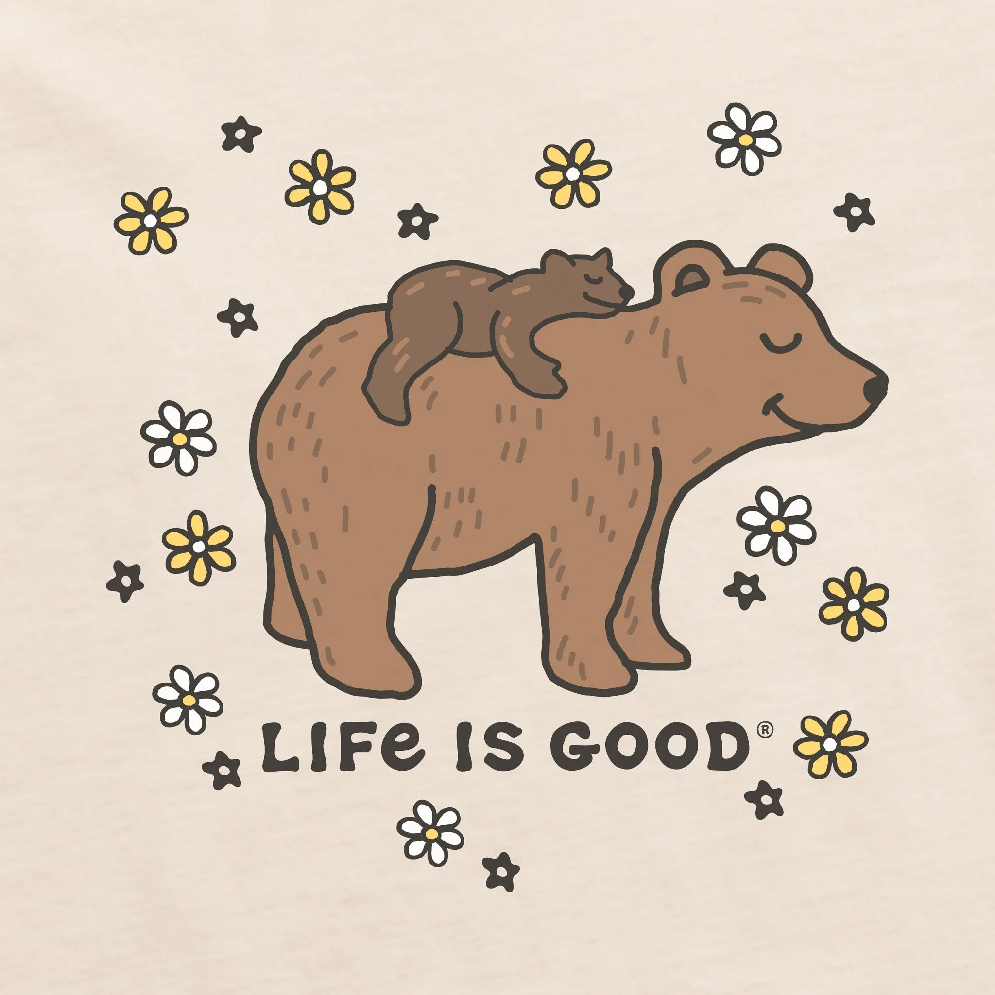 Women's Baby Bear Hug Short Sleeve Crusher Tee Life is Good