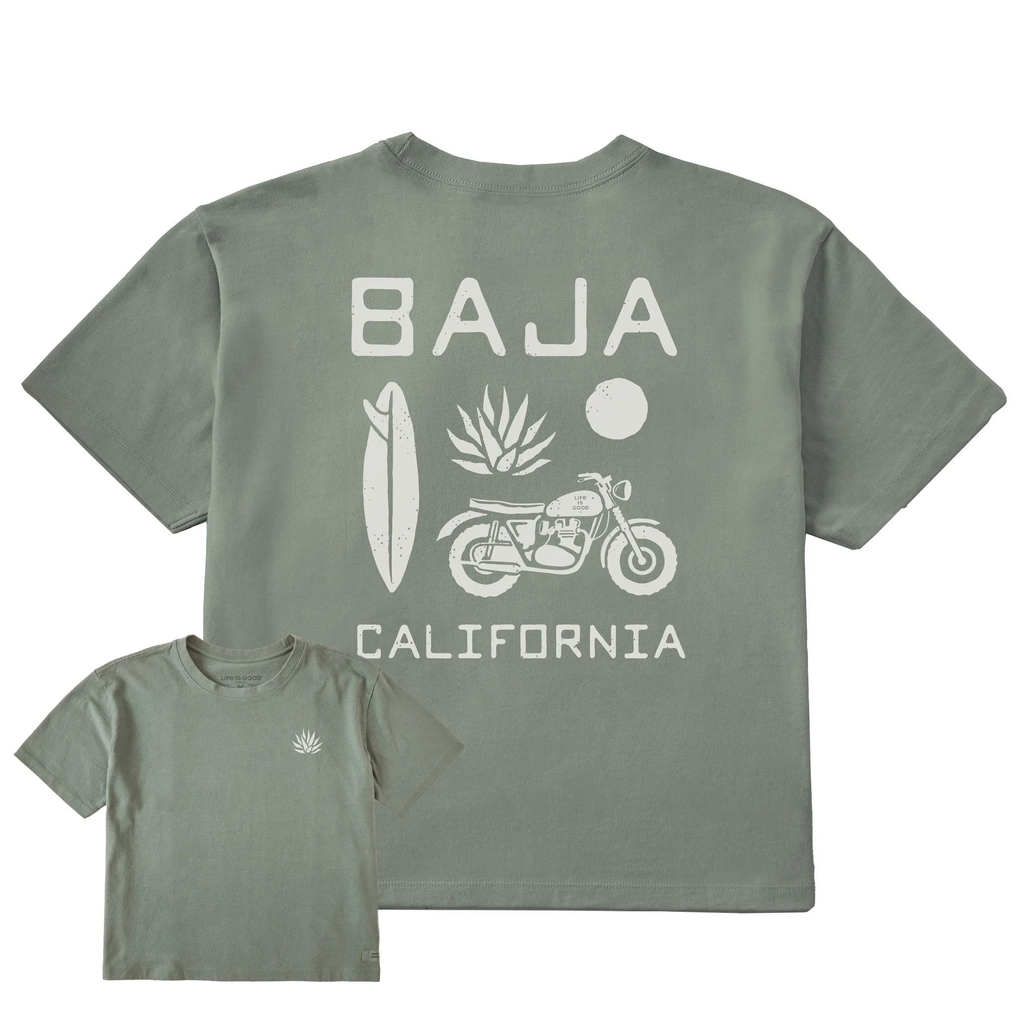 Women's Baja California Short Sleeve Crusher Boxy Tee Life is Good