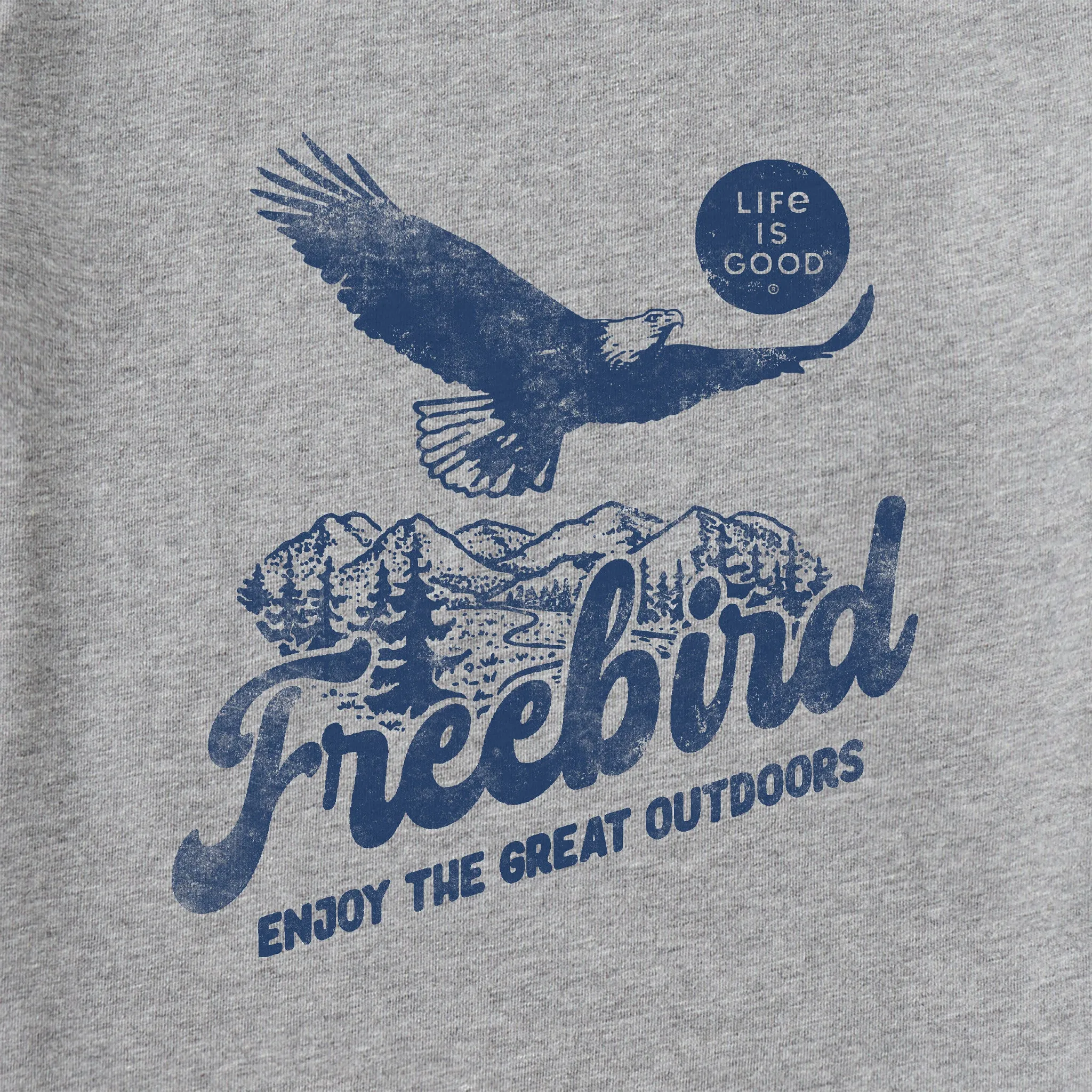 Women's Bald Eagle Freebird Short Sleeve Tee Life is Good