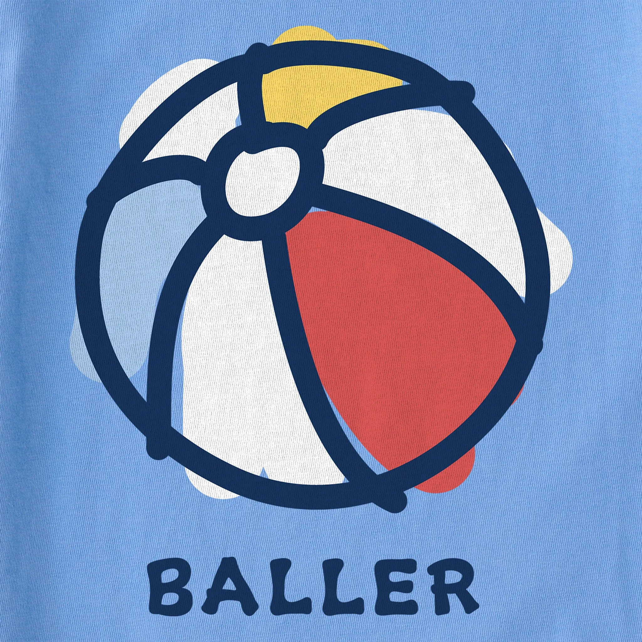 Women's Baller Beach Ball Short Sleeve Crusher Boxy Tee Life is Good