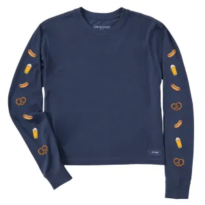 Women's Ballpark Snacks Long Sleeve Crusher Boxy Tee Life is Good