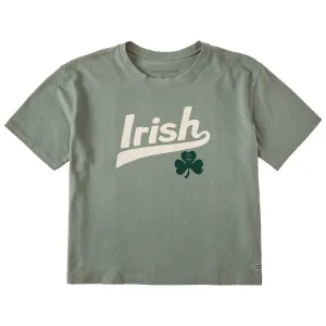 Women's Ballyard Irish Clover Short Sleeve Crusher Boxy Tee Life is Good