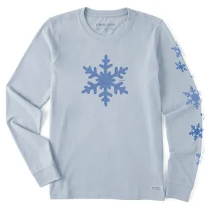 Women's Baroque Snowflake Long Sleeve Crusher Tee Life is Good