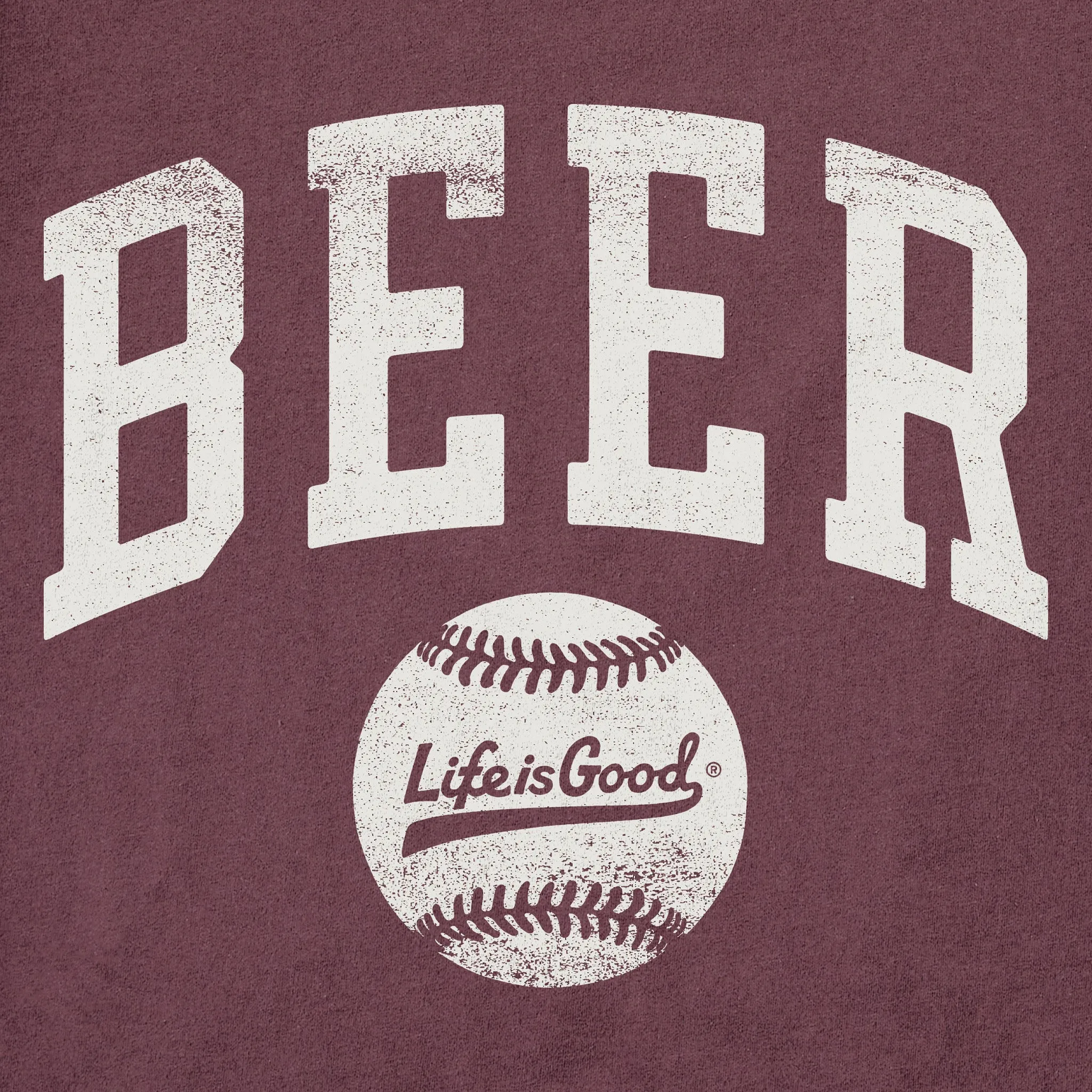 Women's Baseball Beer Short Sleeve Crusher Tee Life is Good