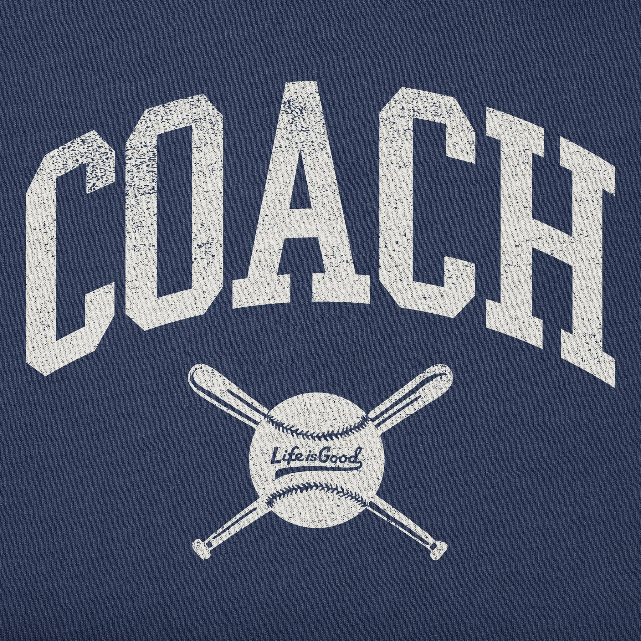 Women's Baseball Coach Short Sleeve Crusher Boxy Tee Life is Good