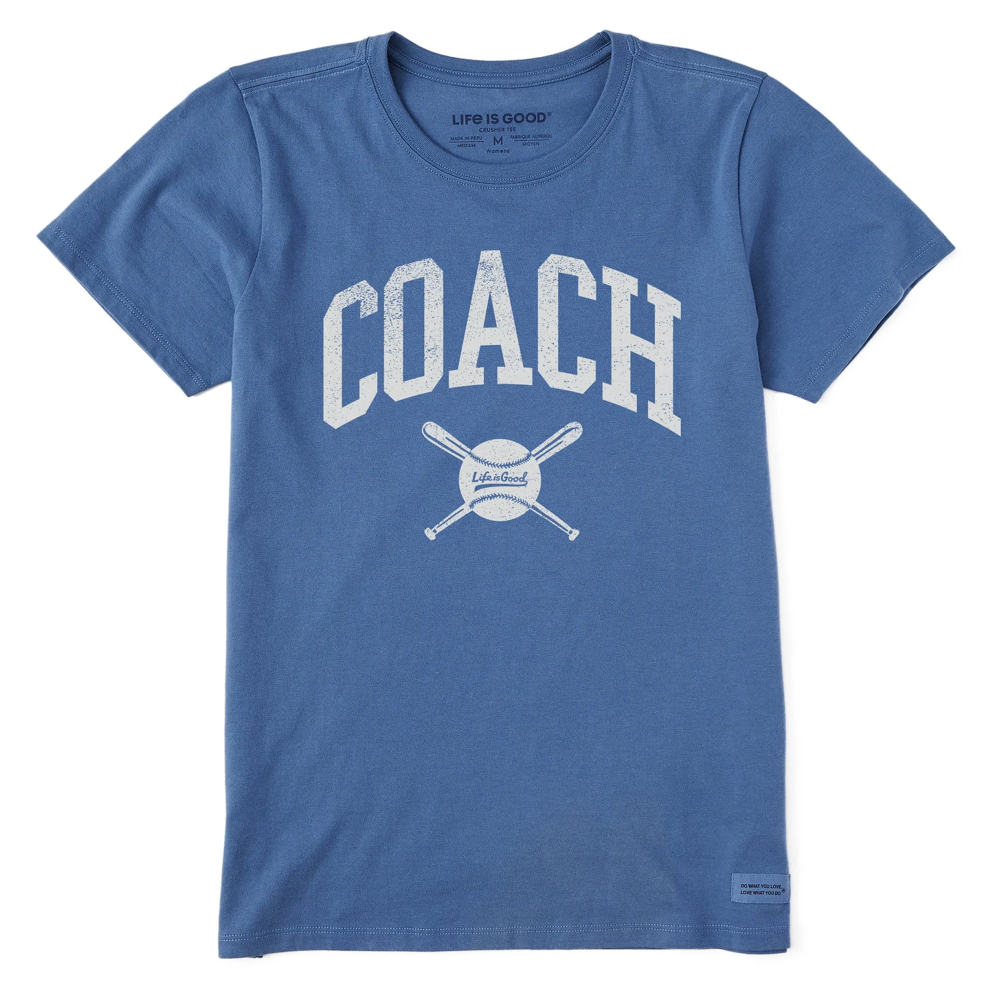Women's Baseball Coach Short Sleeve Tee Life is Good