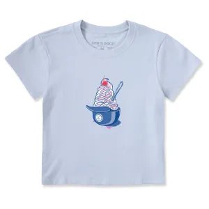 Women's Baseball Ice Cream Crusher-LITE Shrunken Tee Life is Good