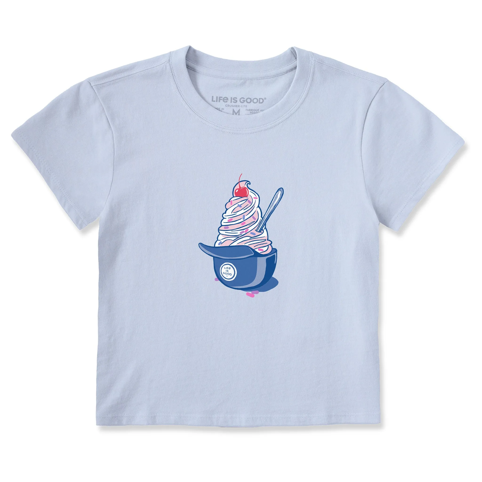 Women's Baseball Ice Cream Crusher-LITE Shrunken Tee Life is Good