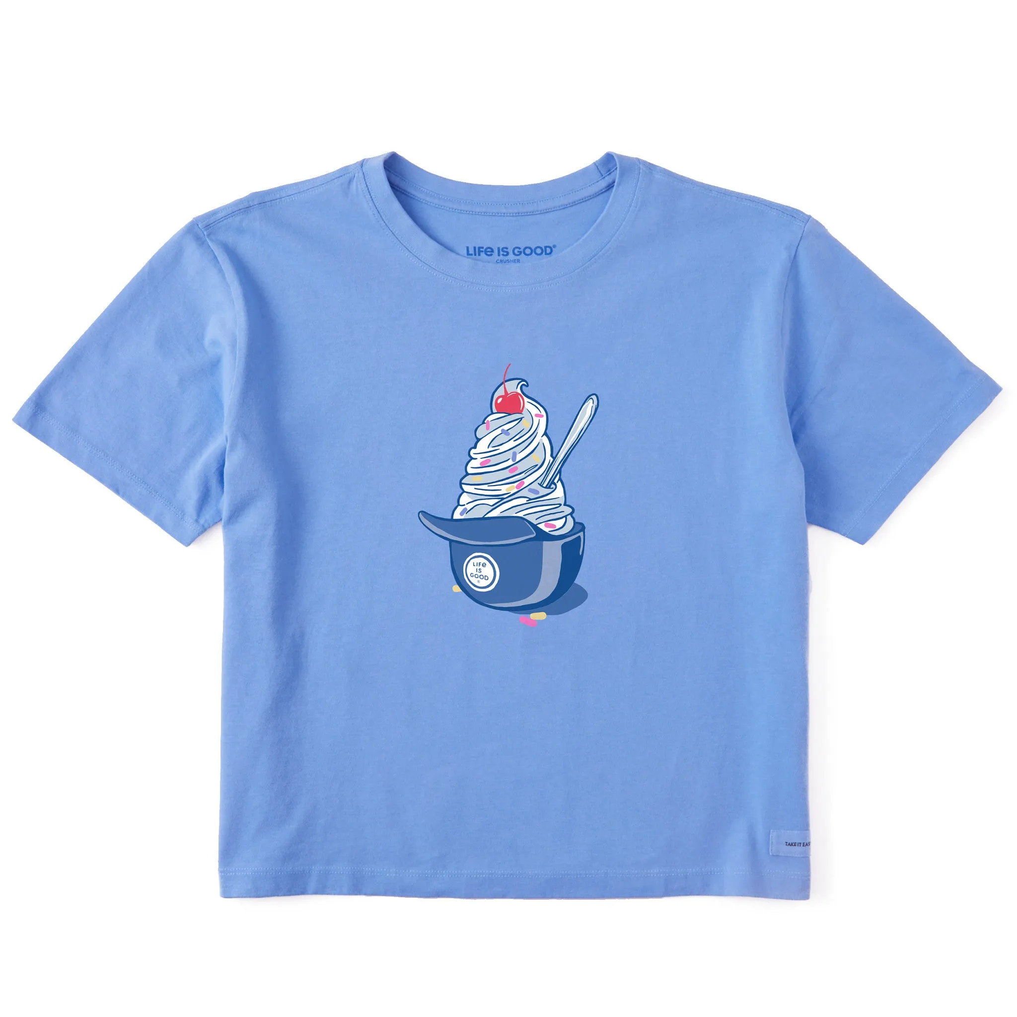 Women's Baseball Ice Cream Short Sleeve Crusher Boxy Tee Life is Good