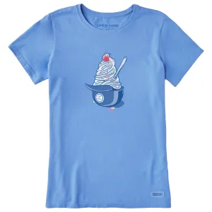 Women's Baseball Ice Cream Short Sleeve Crusher Tee Life is Good